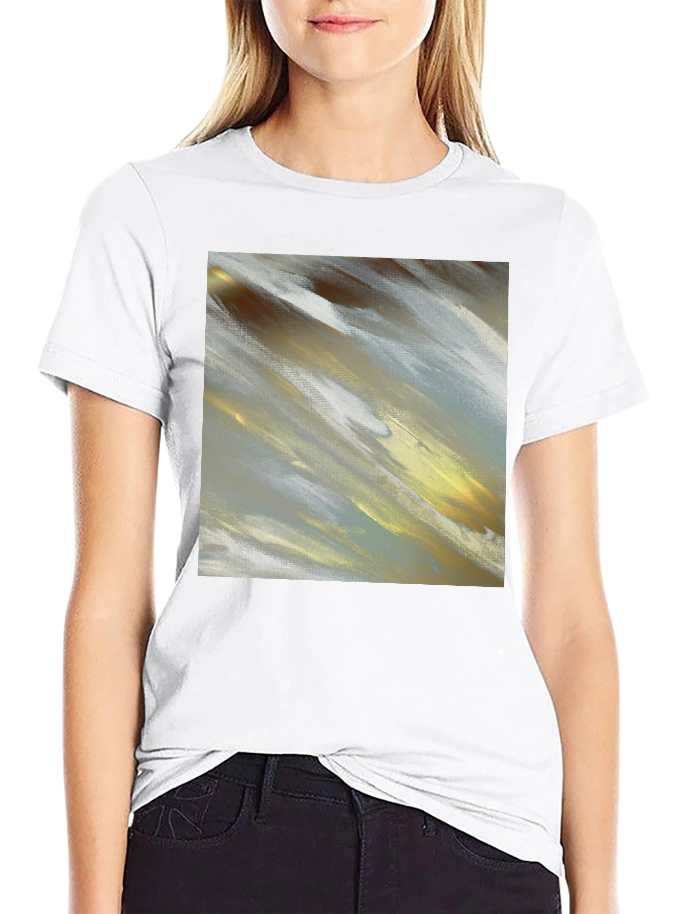 Abstract Art T-Shirt - Modern Brushstroke Design