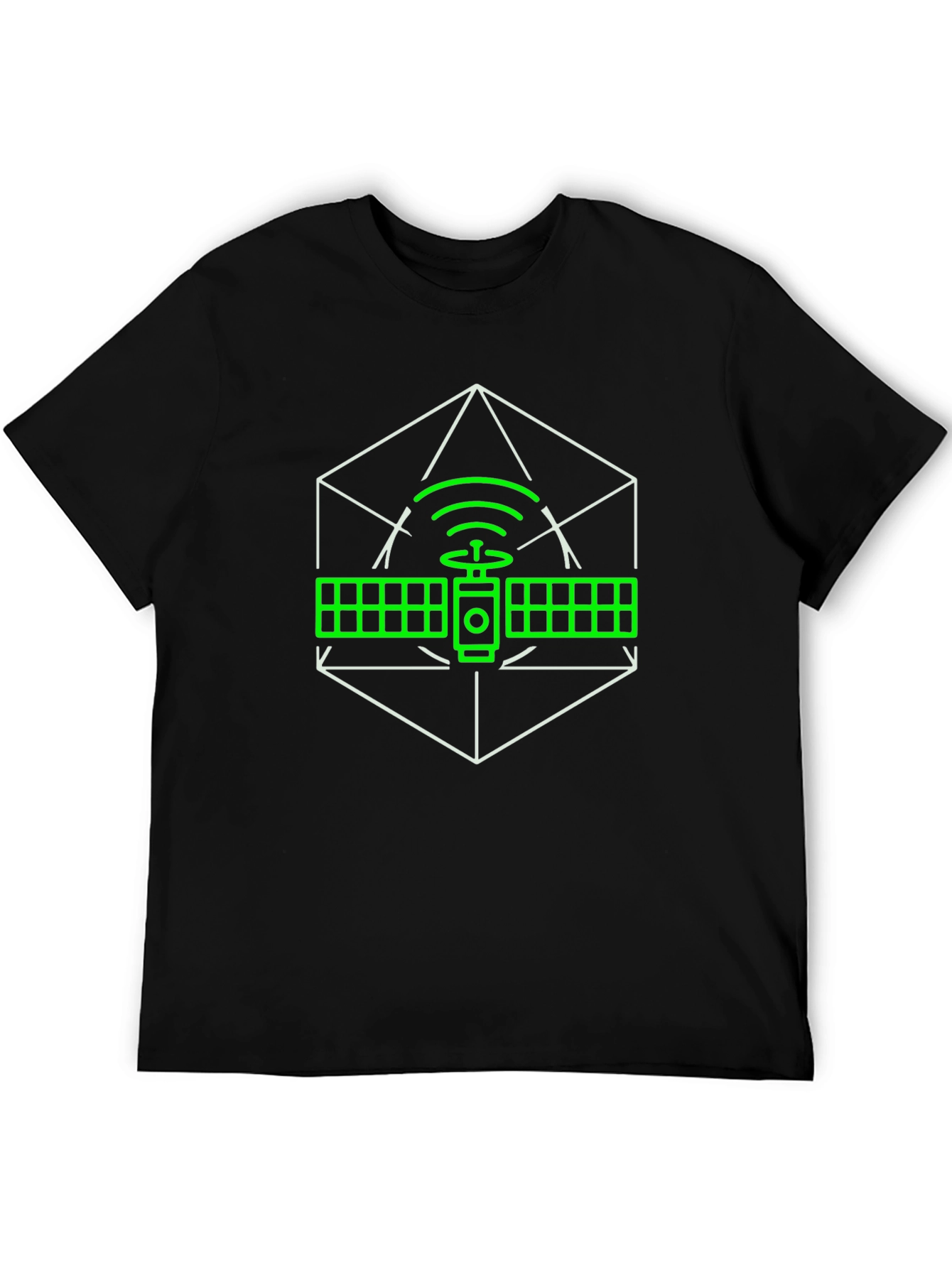 Satellite Graphic T-Shirt - Modern Tech Design