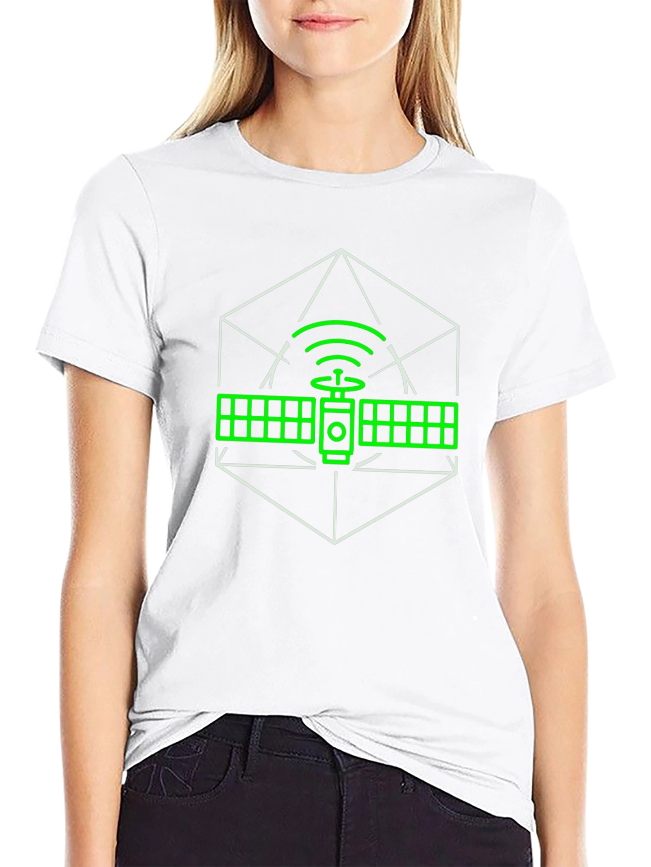 Satellite Graphic T-Shirt - Modern Tech Design