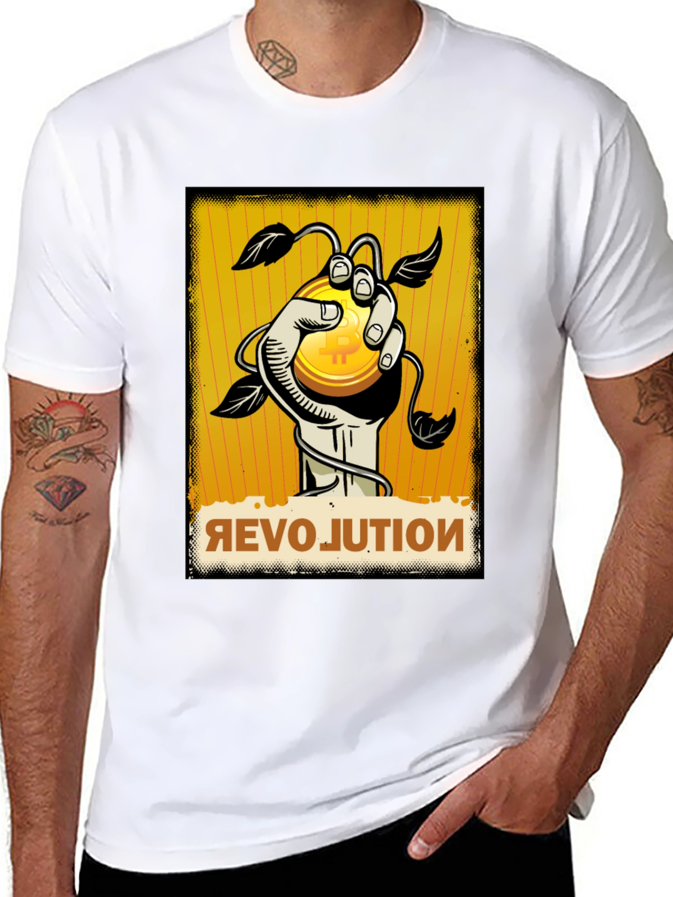 Bitcoin Revolution Graphic Tee - Crypto Currency T-Shirt