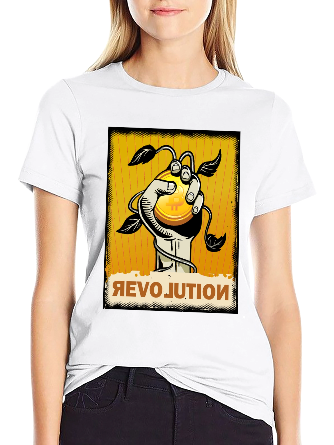 Bitcoin Revolution Graphic Tee - Crypto Currency T-Shirt