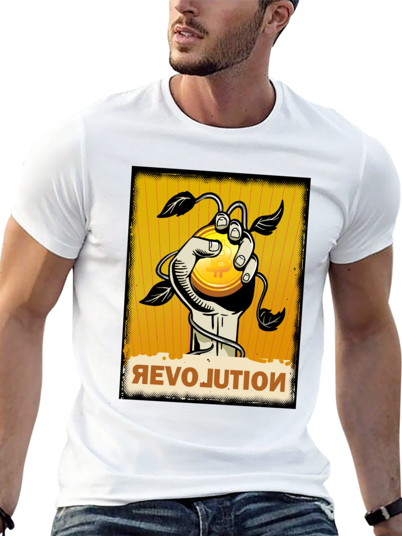 Bitcoin Revolution Graphic Tee - Crypto Currency T-Shirt