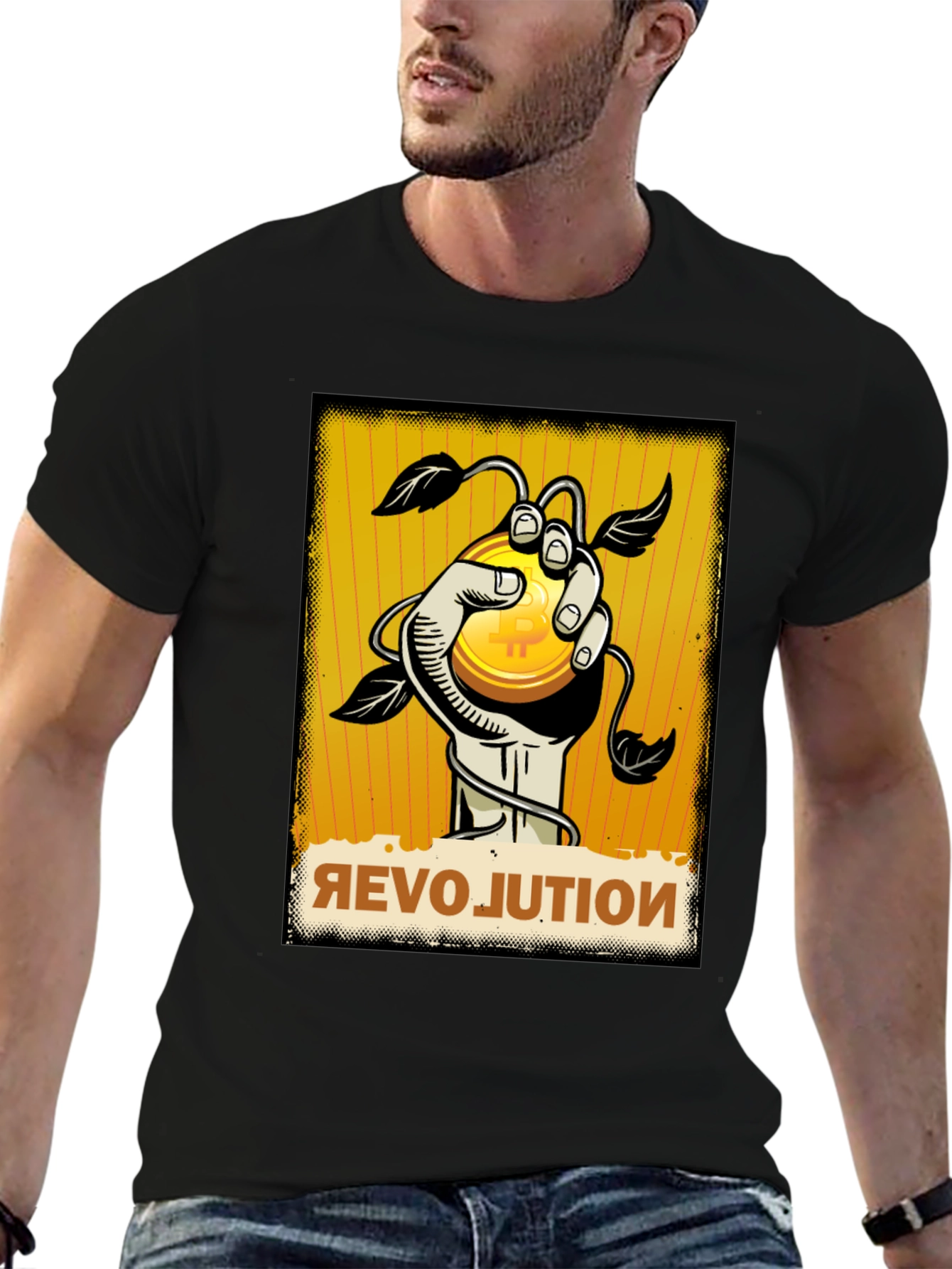 Bitcoin Revolution Graphic Tee - Crypto Currency T-Shirt