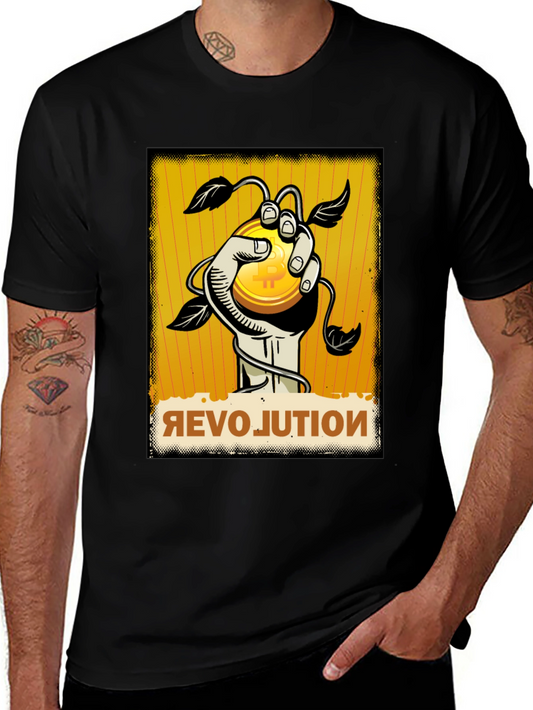 Bitcoin Revolution Graphic Tee - Crypto Currency T-Shirt
