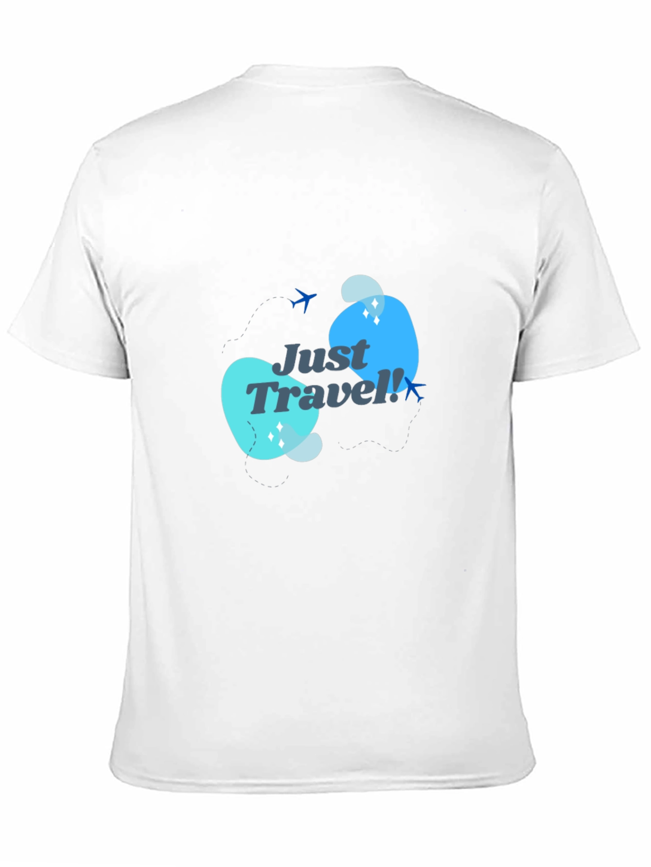 Just Travel Graphic Tee - Black Cotton T-Shirt