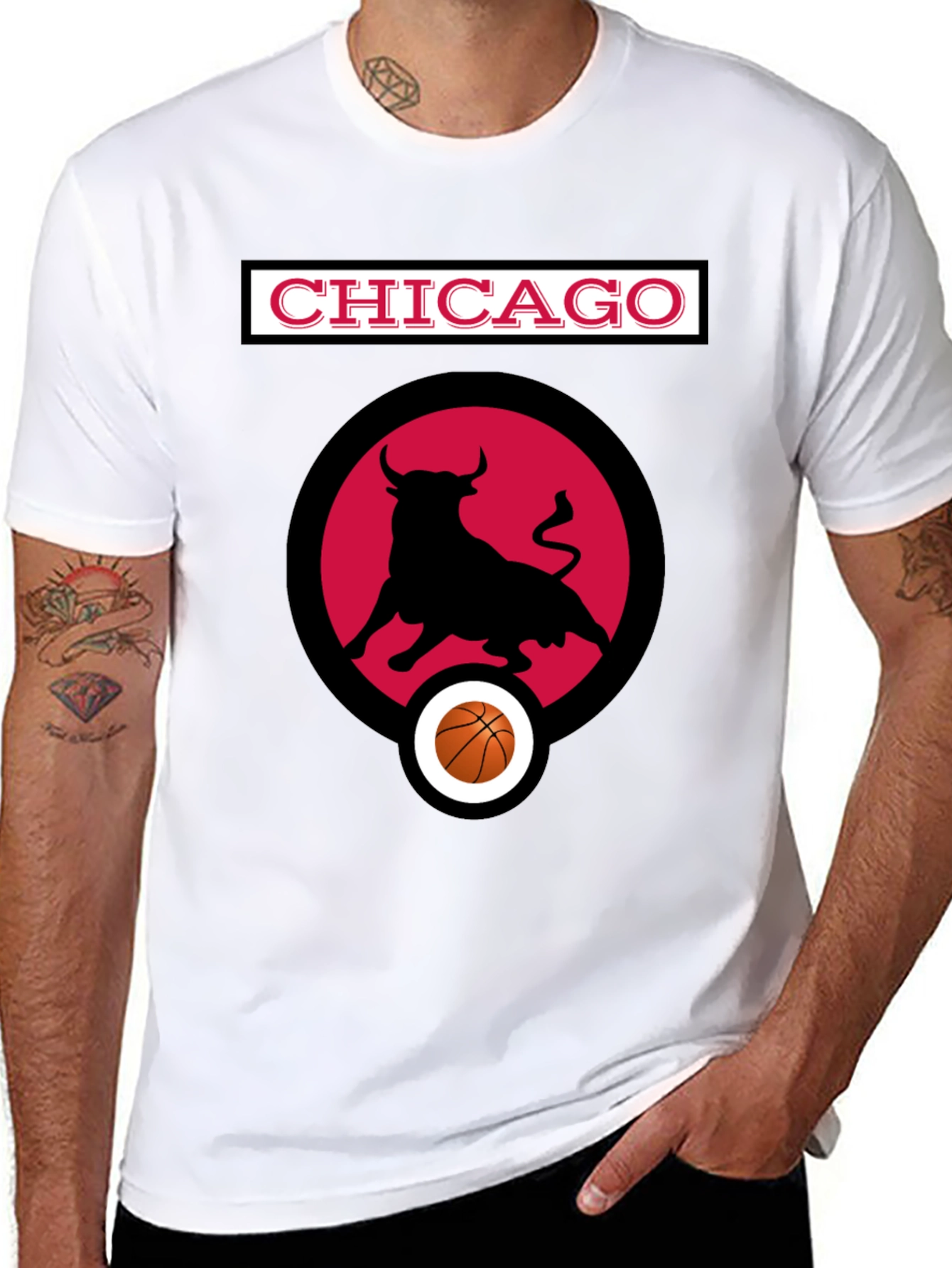 Chicago Bulls T-Shirt - Black Basketball Tee