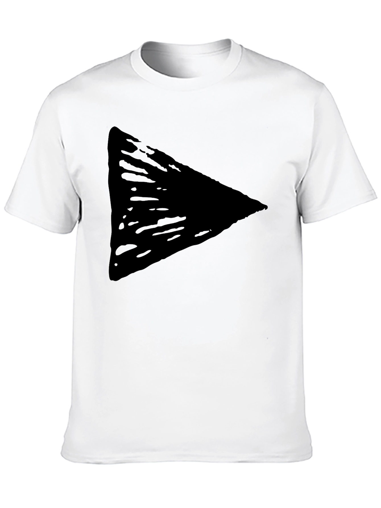 Mens Black Triangle Graphic Tee - Casual Style