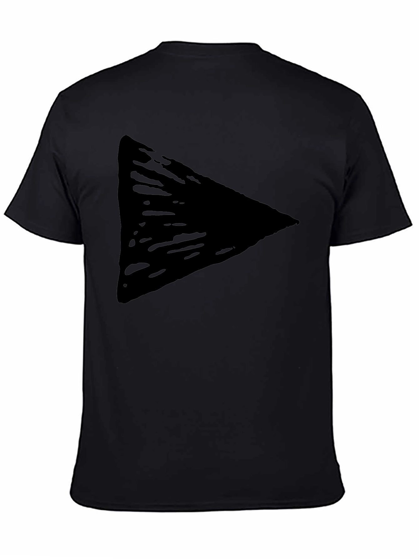 Mens Black Triangle Graphic Tee - Casual Style