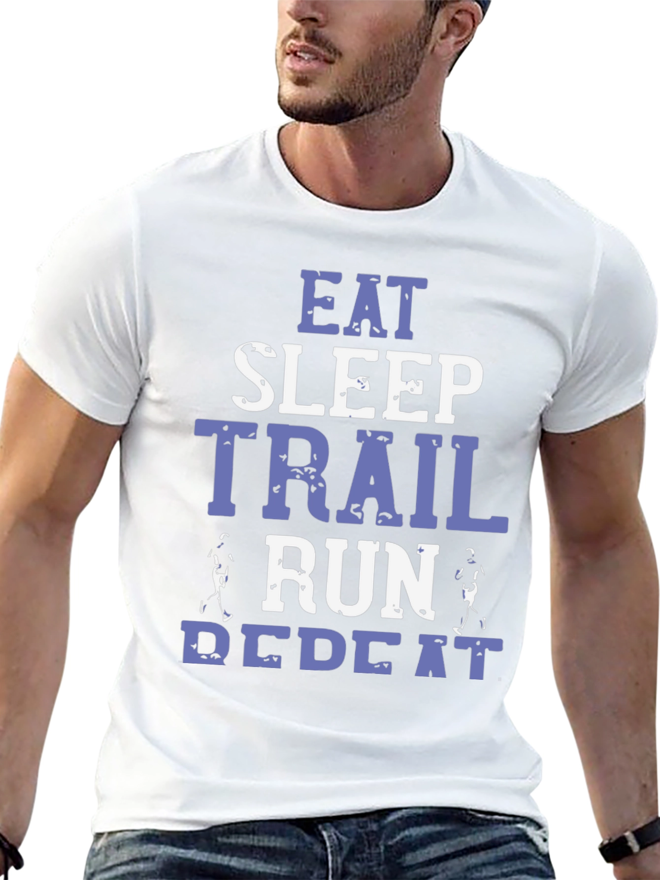 Eat Sleep Trail Run Repeat Black T-Shirt