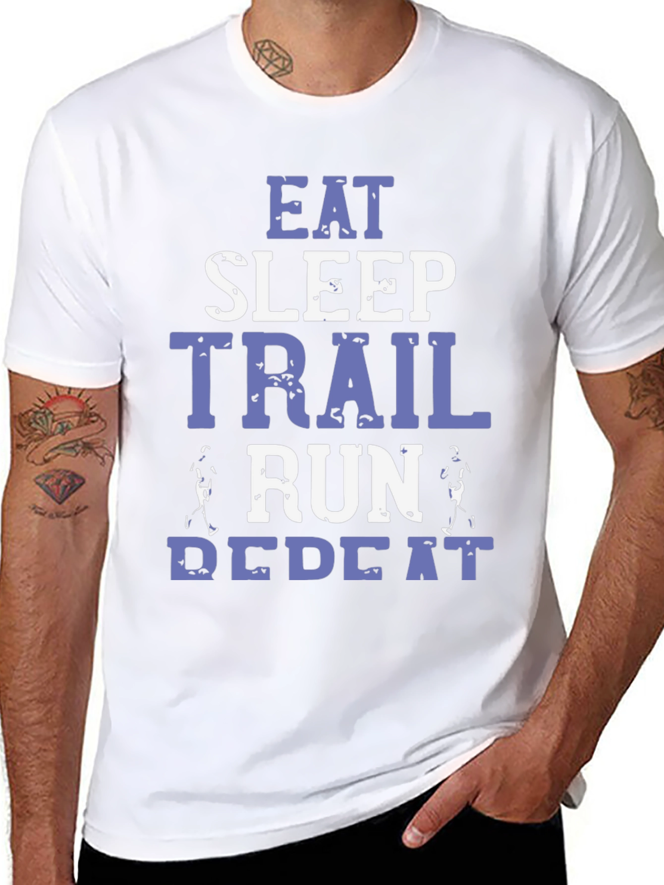Eat Sleep Trail Run Repeat Black T-Shirt