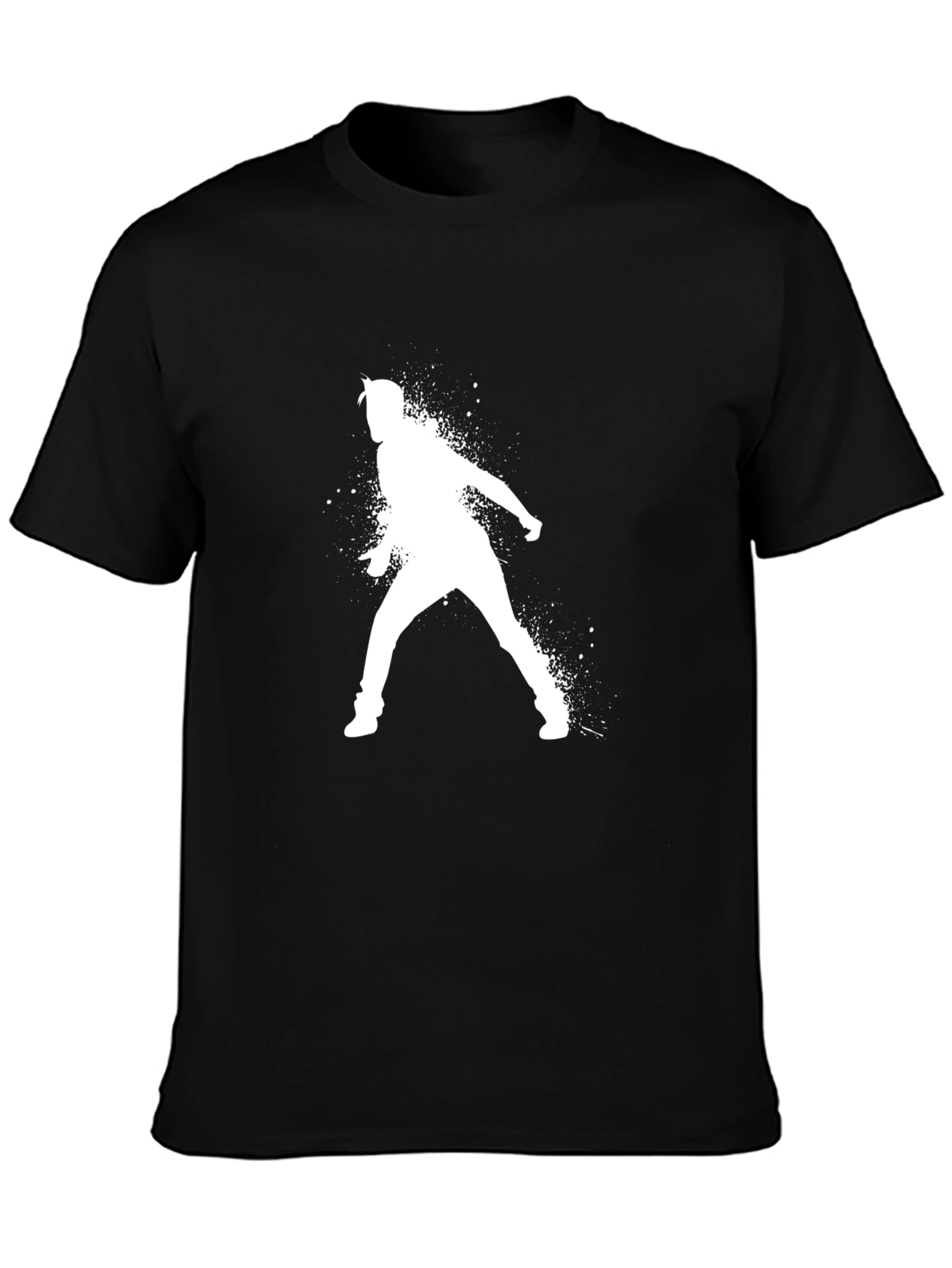 Streetwear Graphic Tee - White Silhouette Design