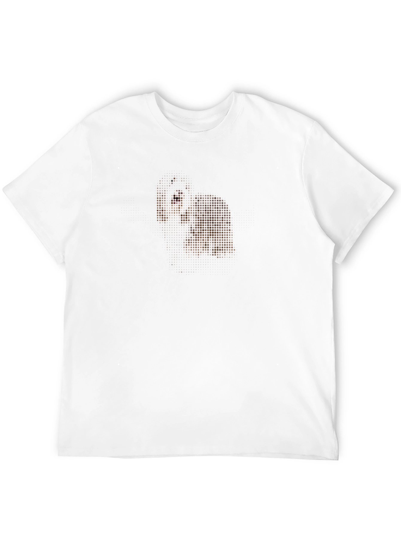 Dotted Portrait Graphic Black T-Shirt