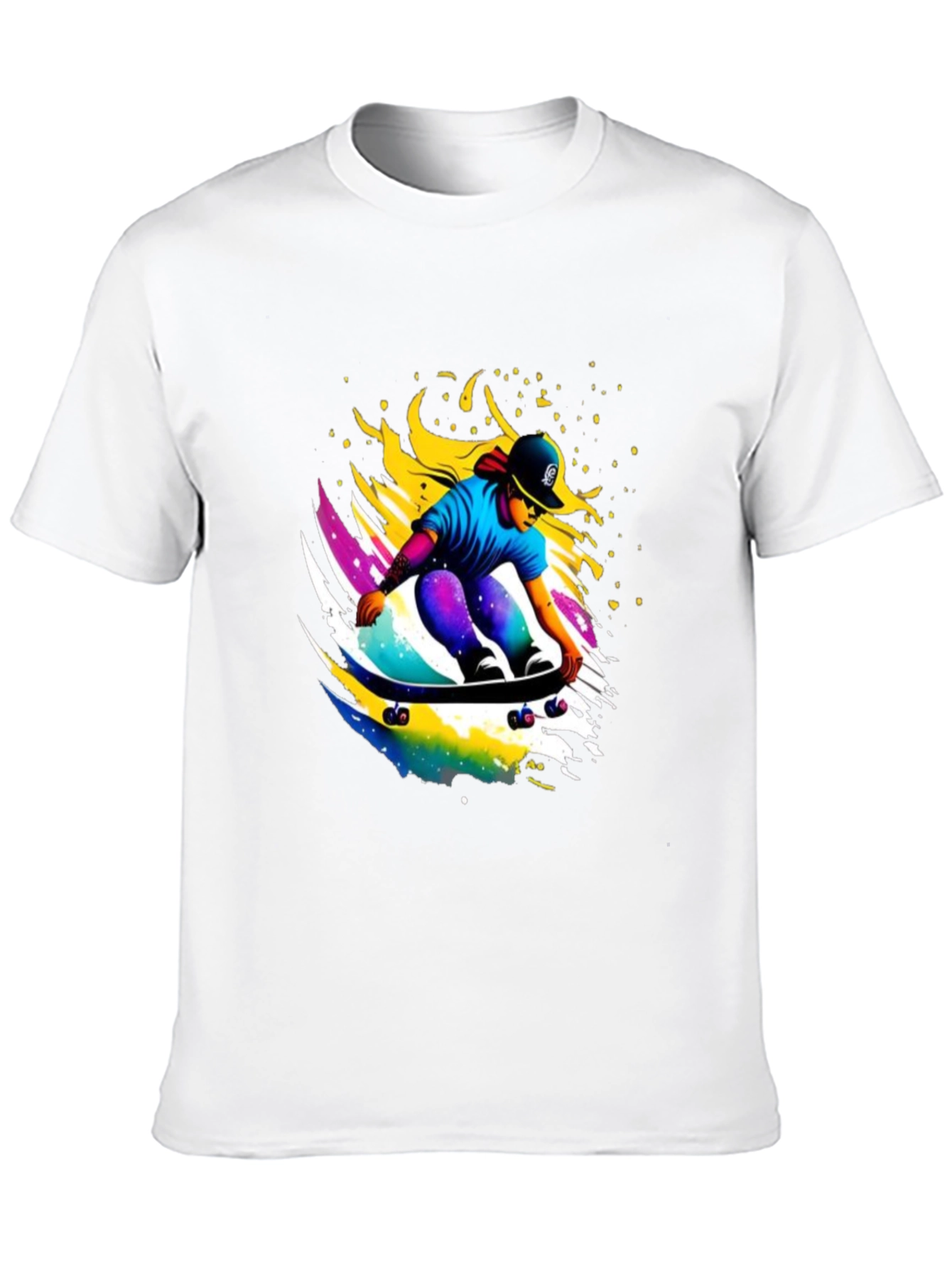 Skateboarding Graphic Tee - Cool Black T-Shirt