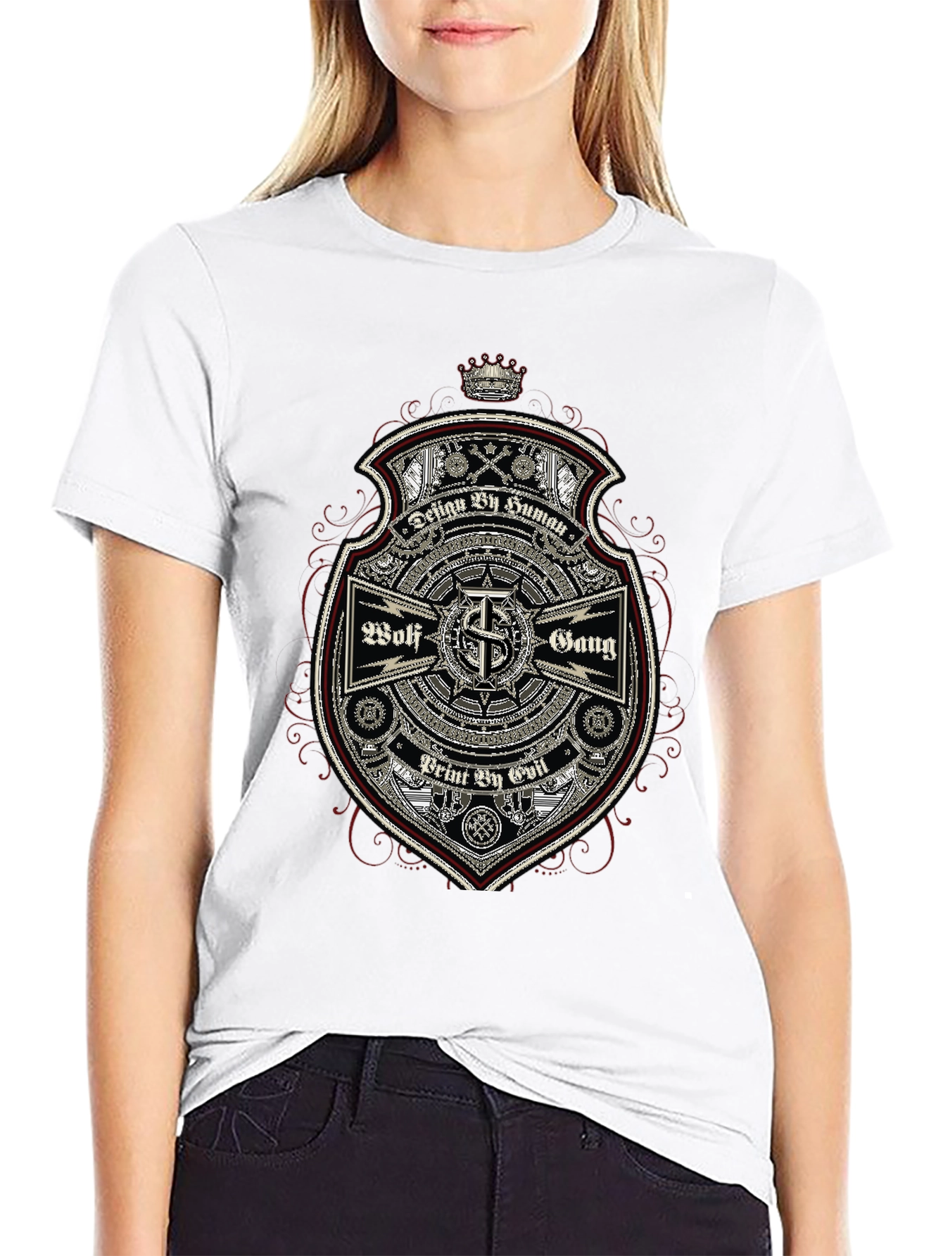 Wolf Gang Graphic Print Black T-Shirt