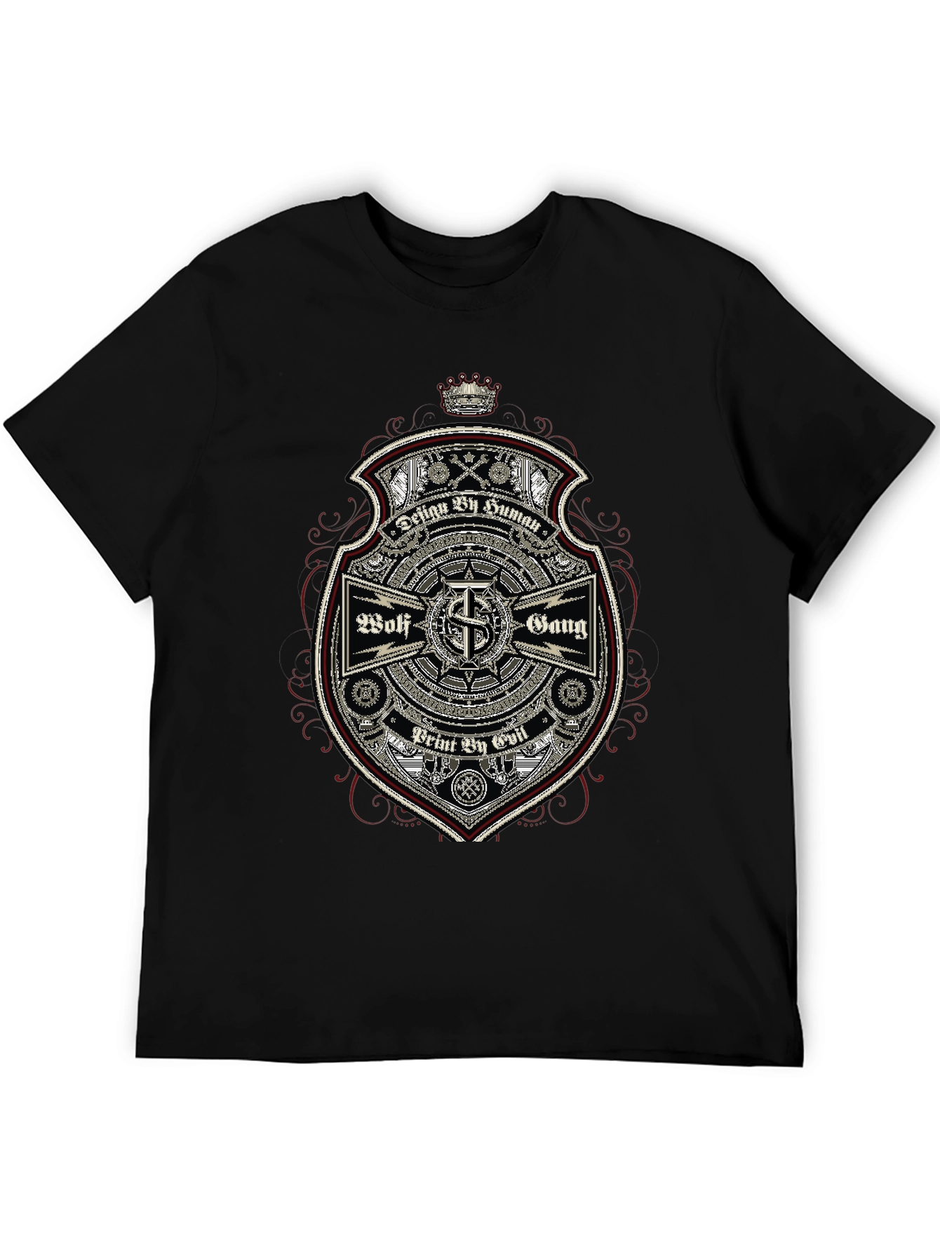 Wolf Gang Graphic Print Black T-Shirt