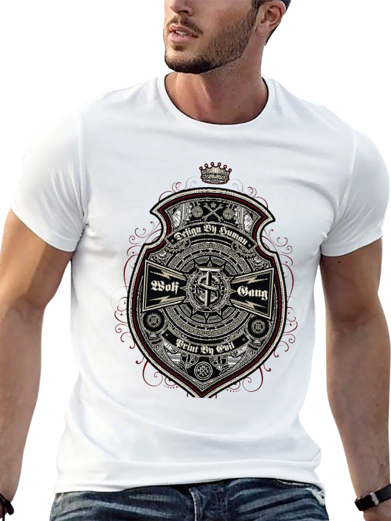 Wolf Gang Graphic Print Black T-Shirt