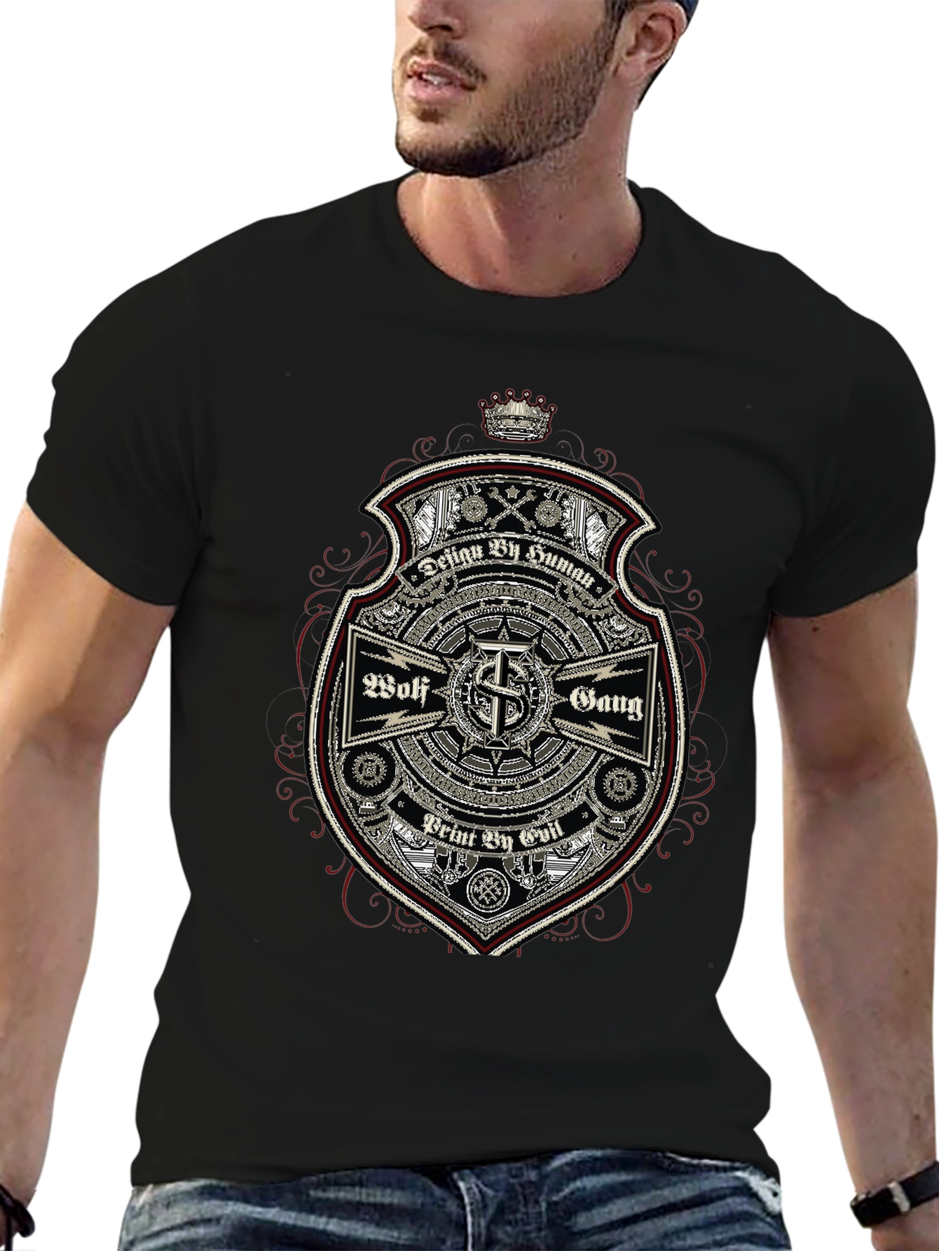 Wolf Gang Graphic Print Black T-Shirt