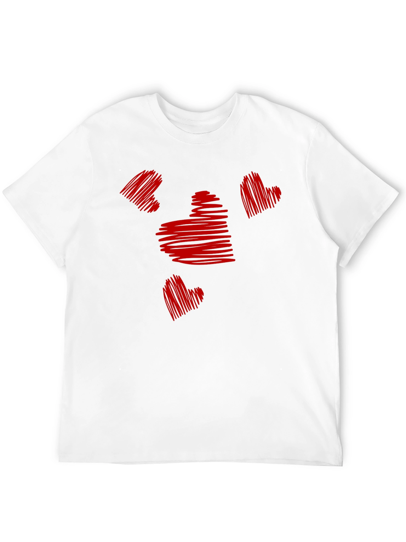 Heart Scribble Graphic Tee - Stylish Casual Wear