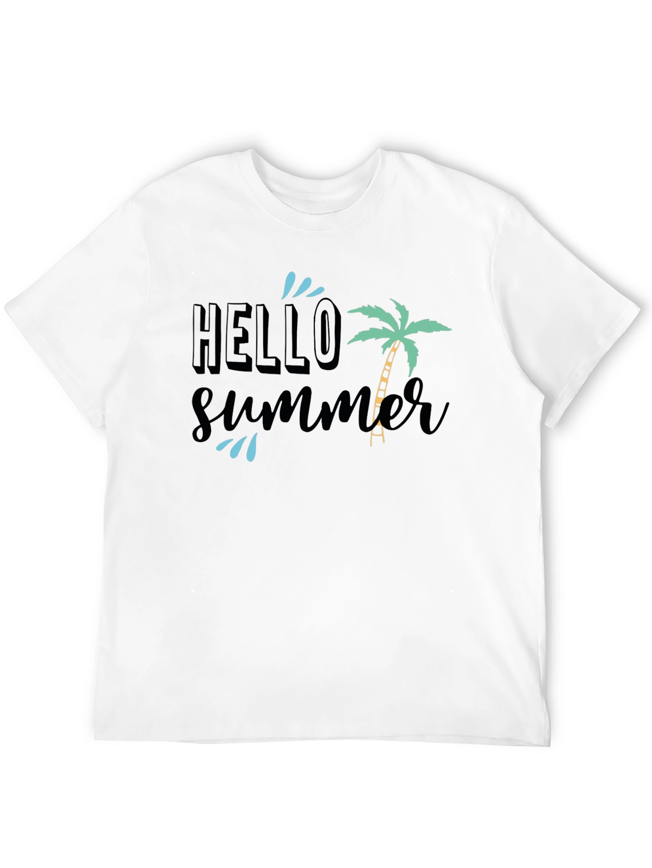 Hello Summer Black Graphic Tee