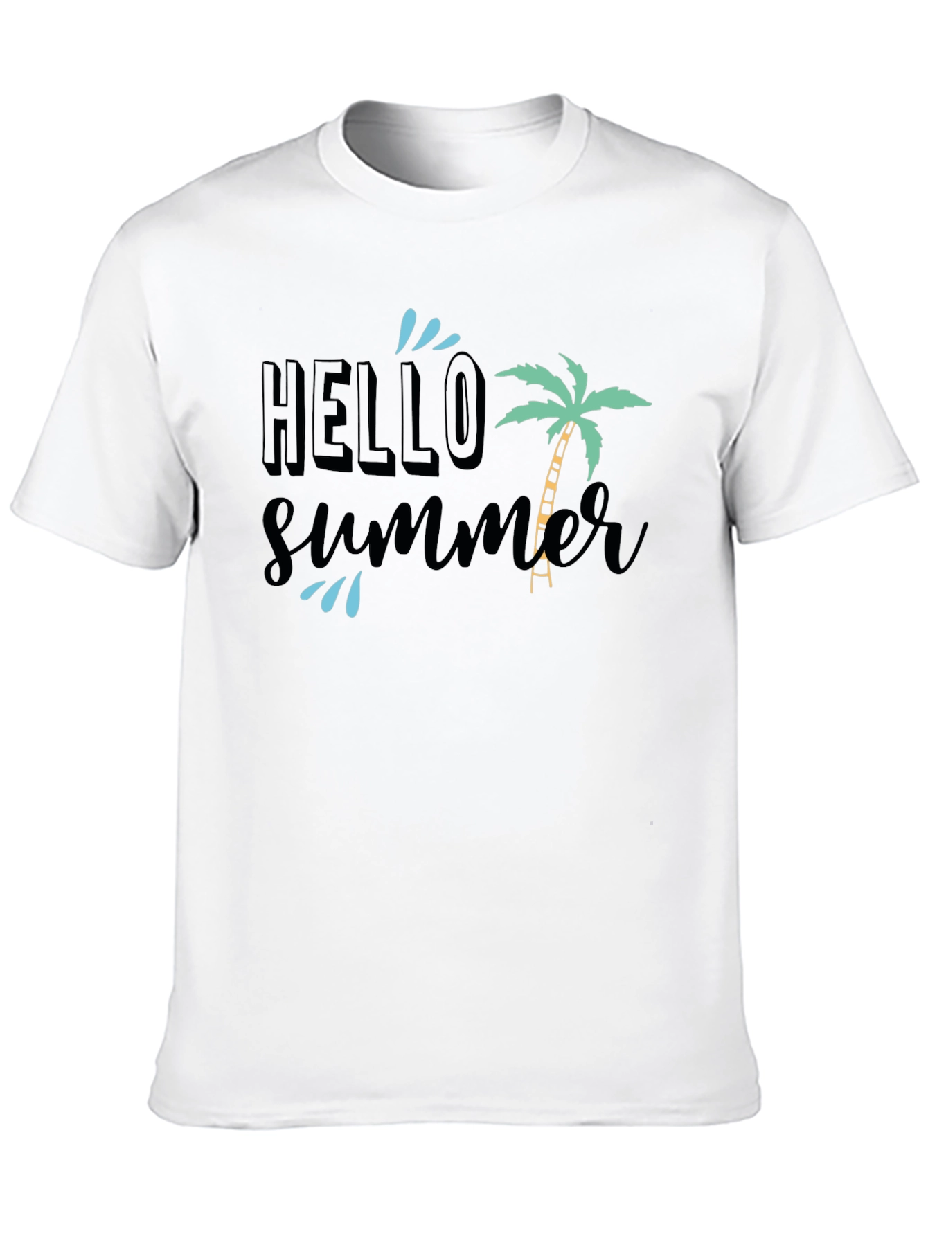 Hello Summer Black Graphic Tee