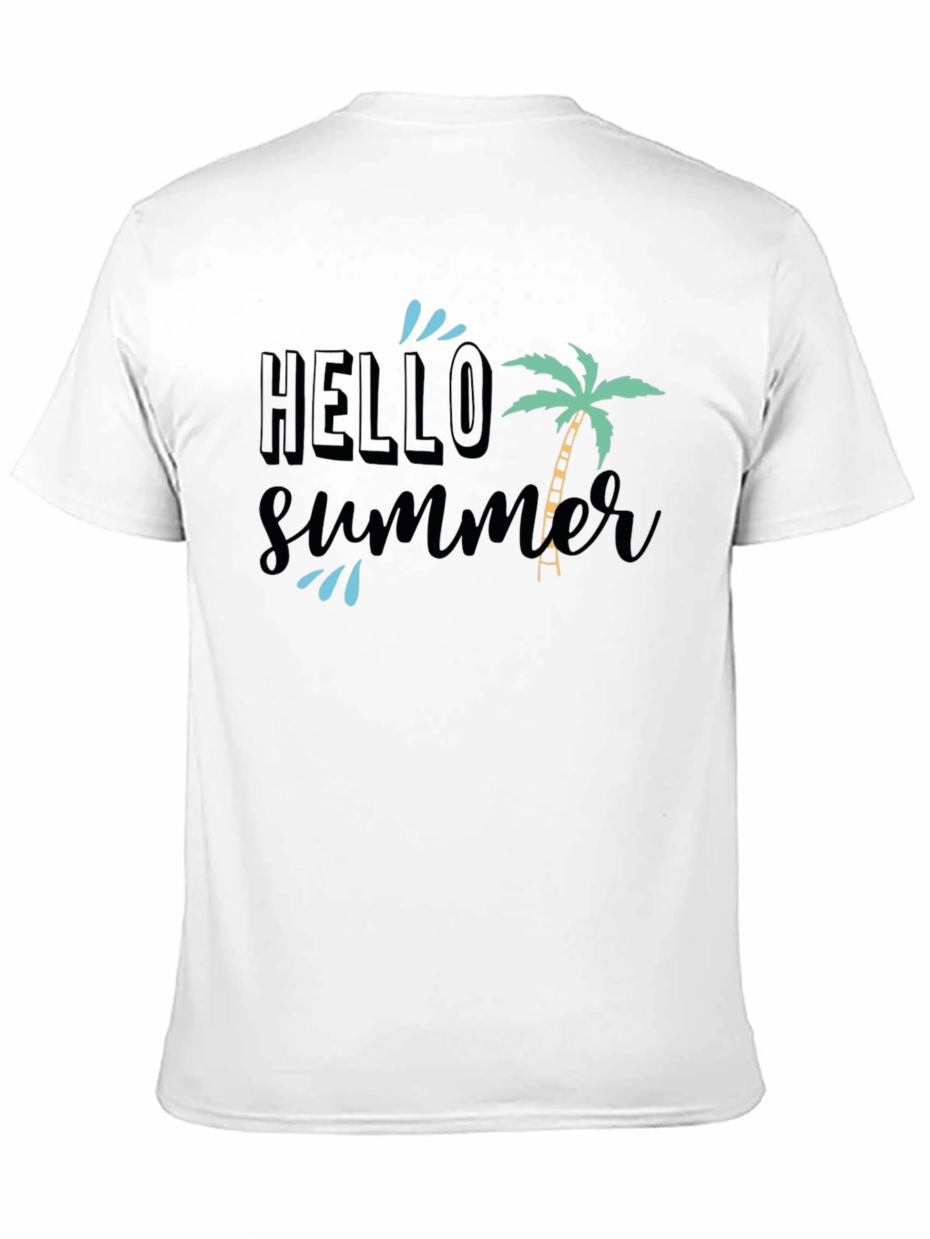 Hello Summer Black Graphic Tee