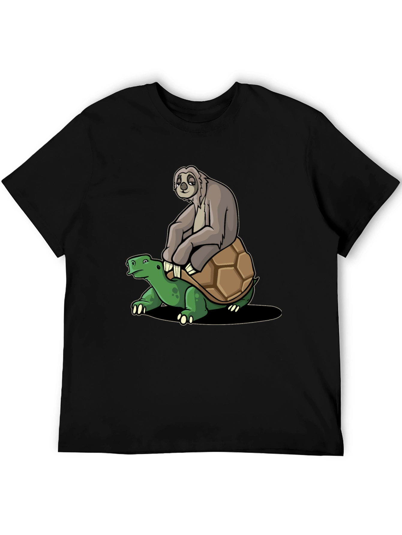 Sloth Riding Turtle Graphic Tee