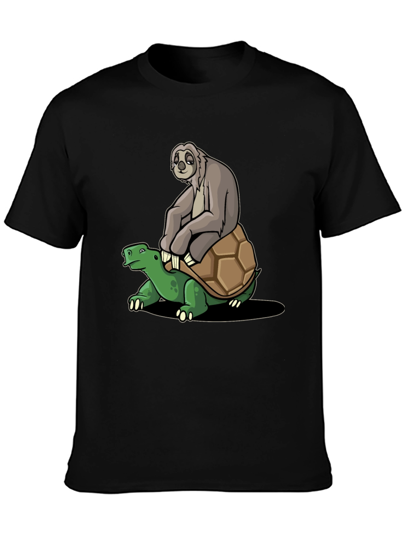 Sloth Riding Turtle Graphic Tee