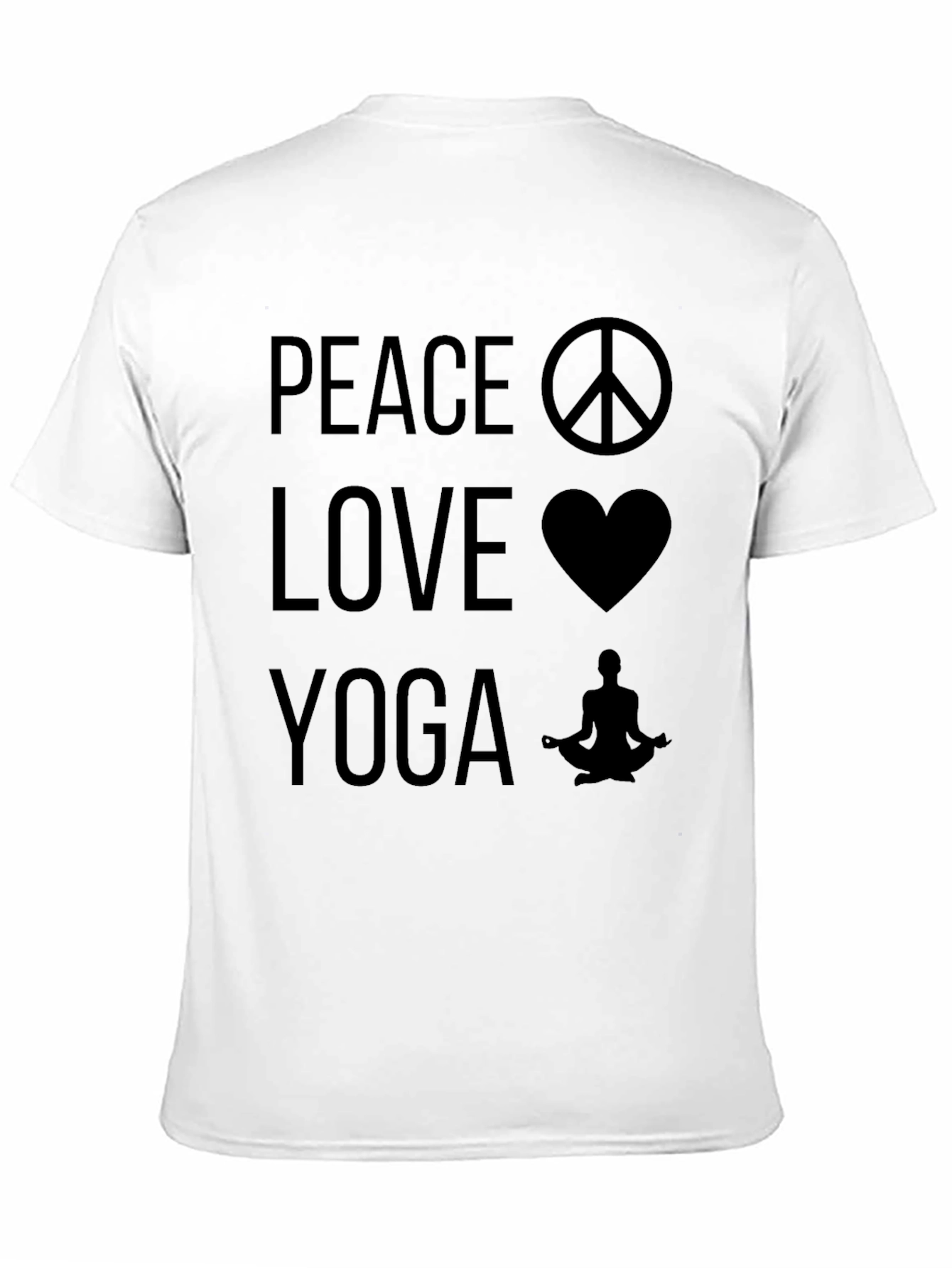 Peace Love Yoga Graphic Tee - Black