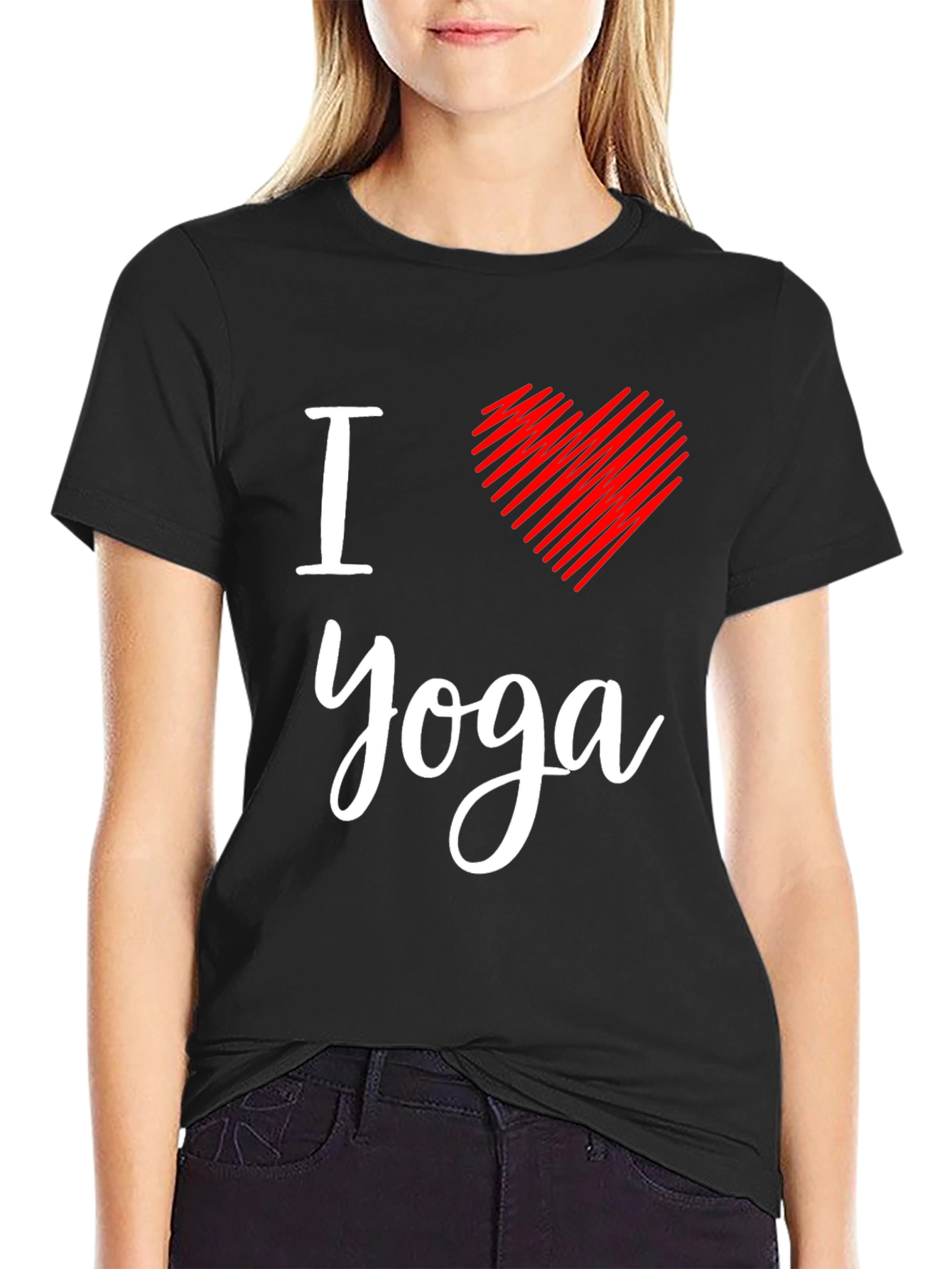 I Heart Yoga Graphic Tee - Comfortable Fit