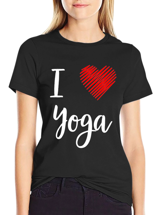 I Heart Yoga Graphic Tee - Comfortable Fit