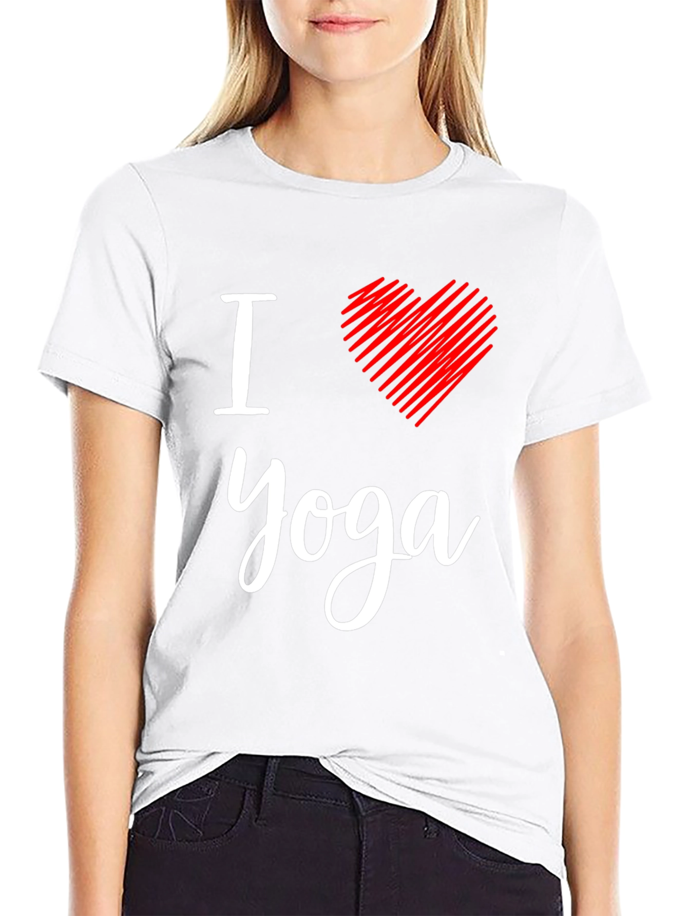 I Heart Yoga Graphic Tee - Comfortable Fit