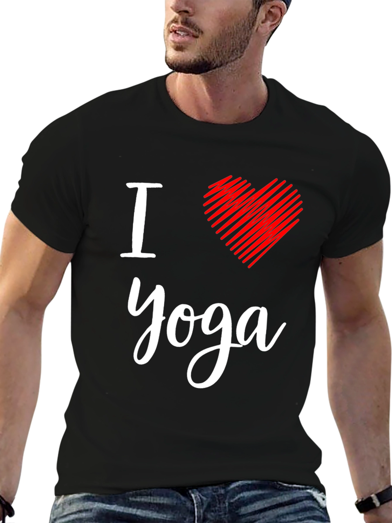 I Heart Yoga Graphic Tee - Comfortable Fit