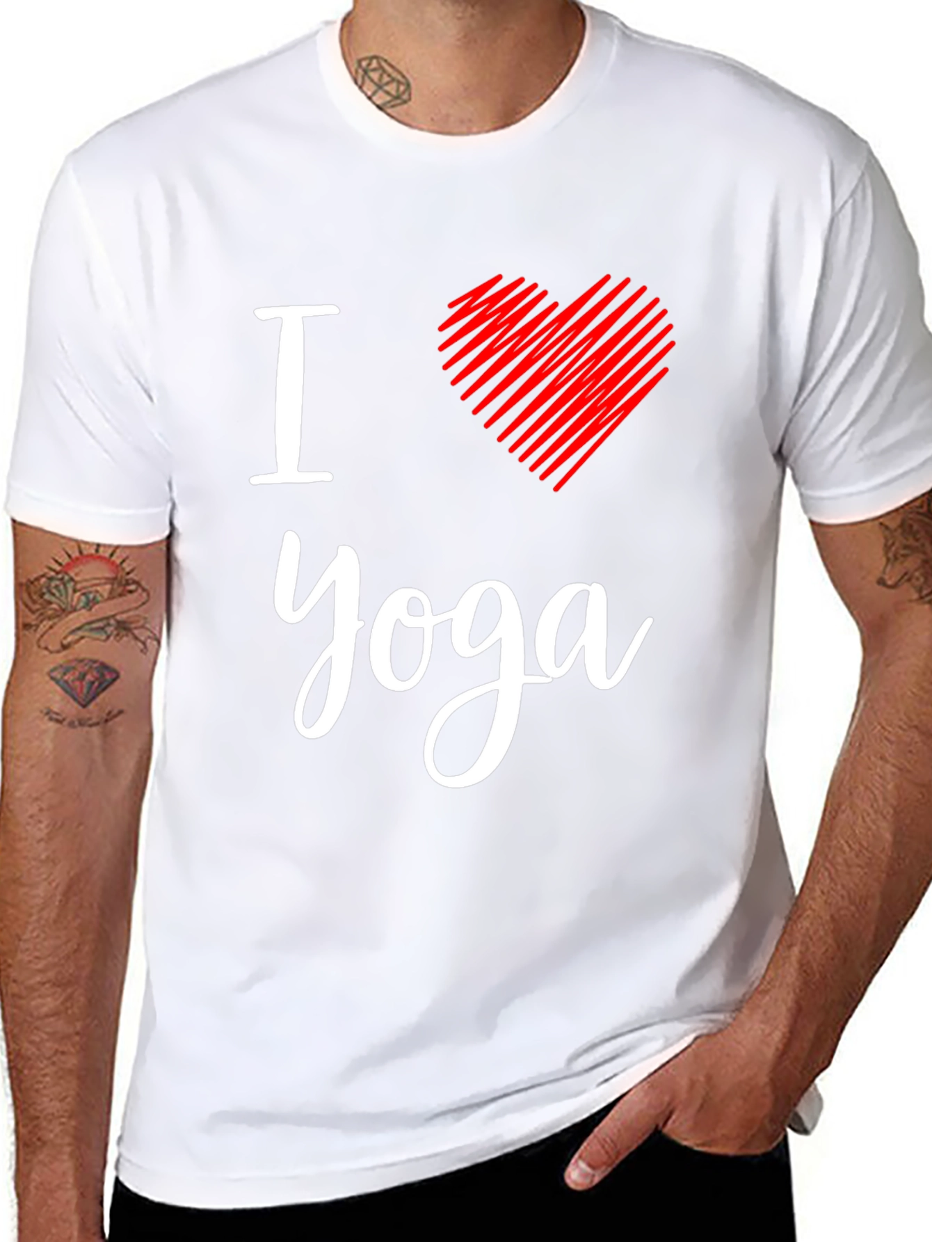 I Heart Yoga Graphic Tee - Comfortable Fit
