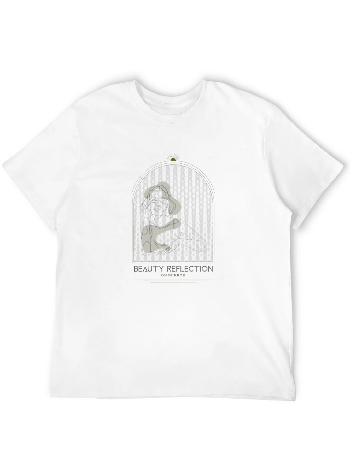 Beauty Reflection Graphic Tee - Black Cotton