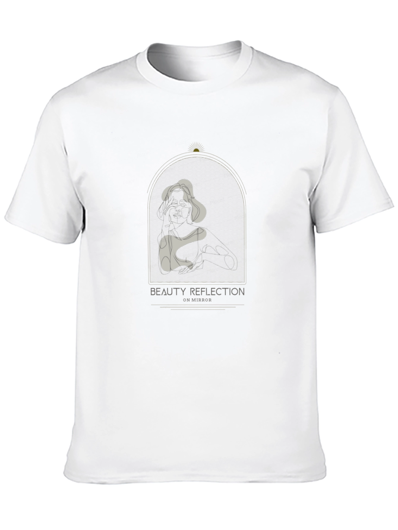 Beauty Reflection Graphic Tee - Black Cotton