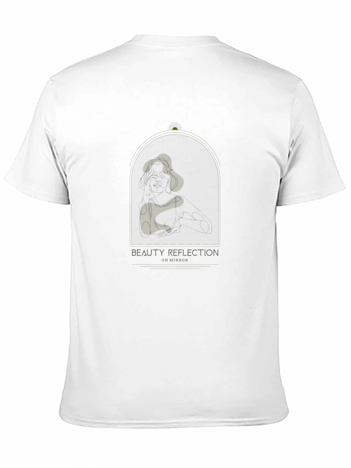 Beauty Reflection Graphic Tee - Black Cotton