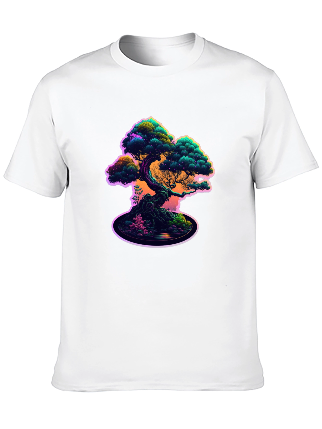 Bonsai Tree Graphic Tee - Cool Nature Design