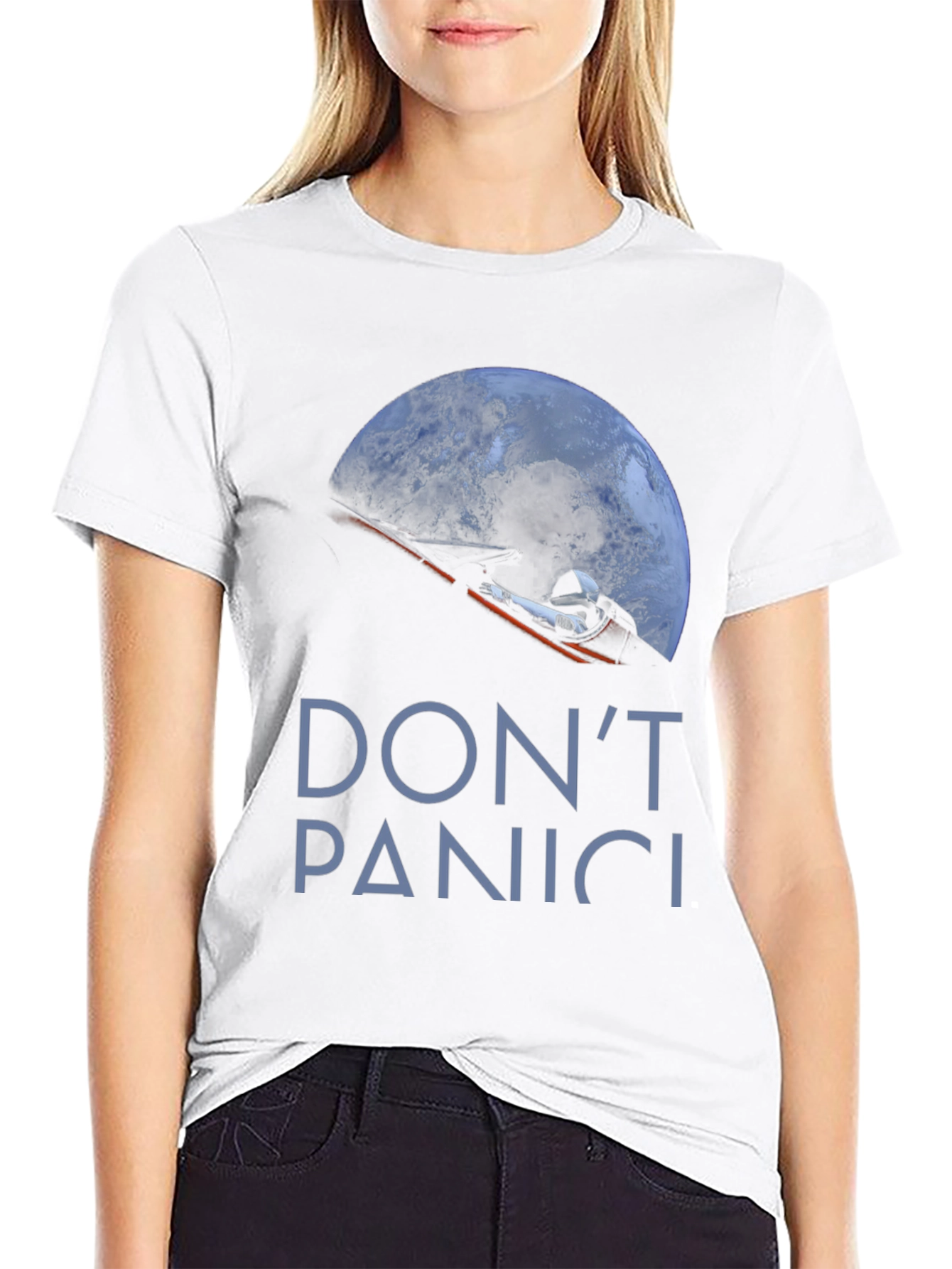 Dont Panic Space Roadster T-Shirt
