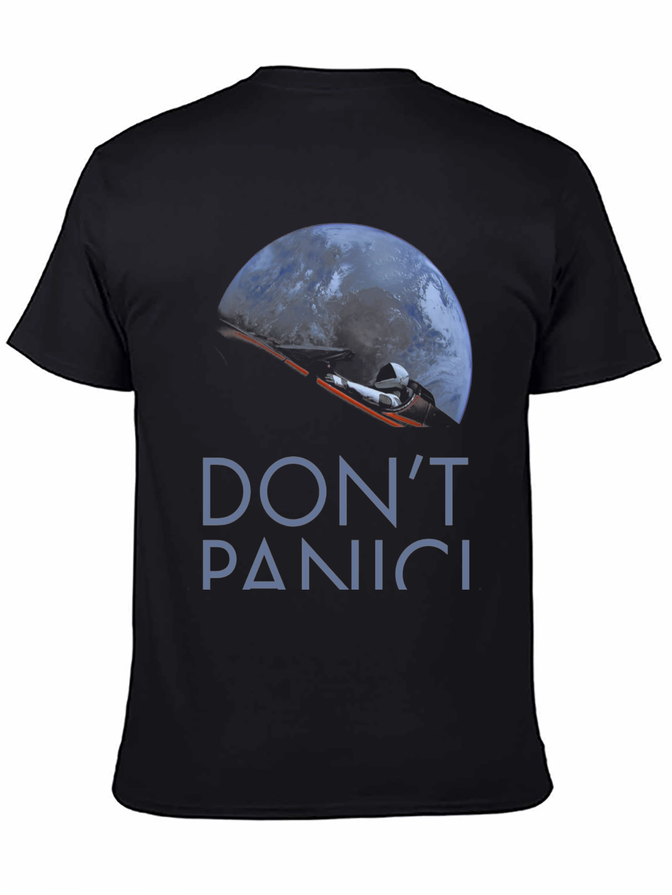 Dont Panic Space Roadster T-Shirt