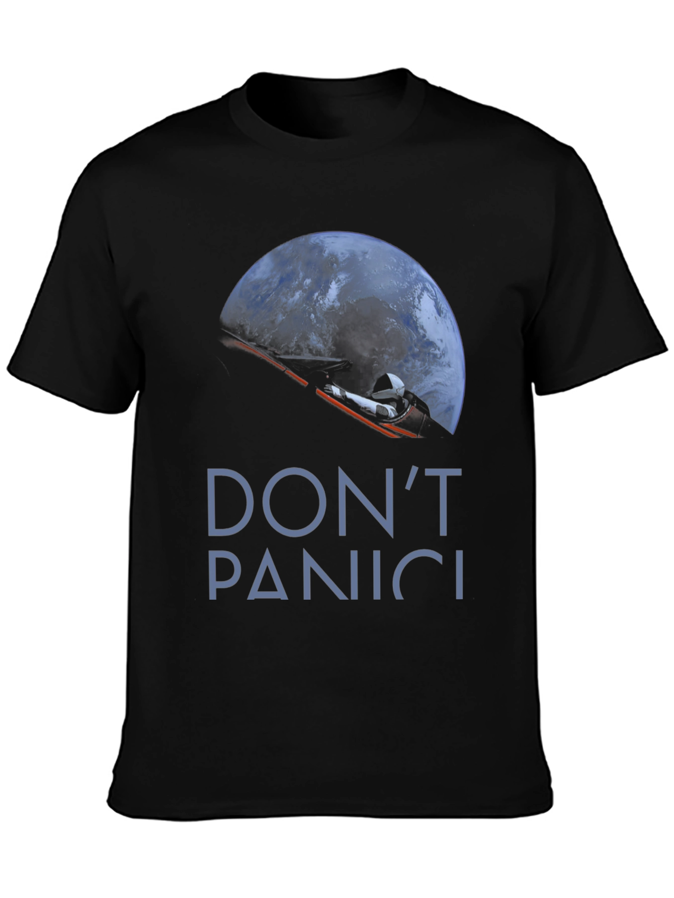 Dont Panic Space Roadster T-Shirt