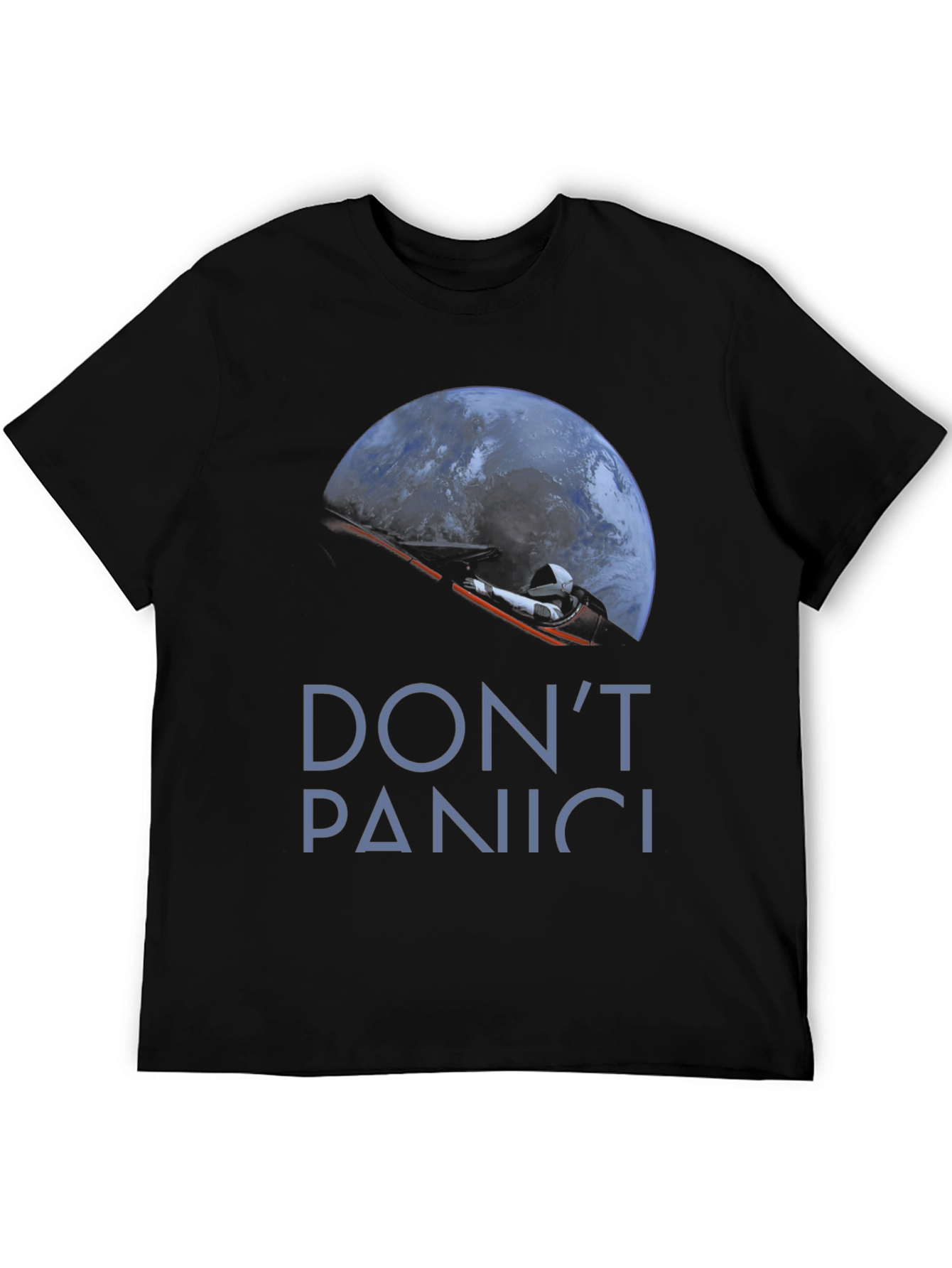 Dont Panic Space Roadster T-Shirt