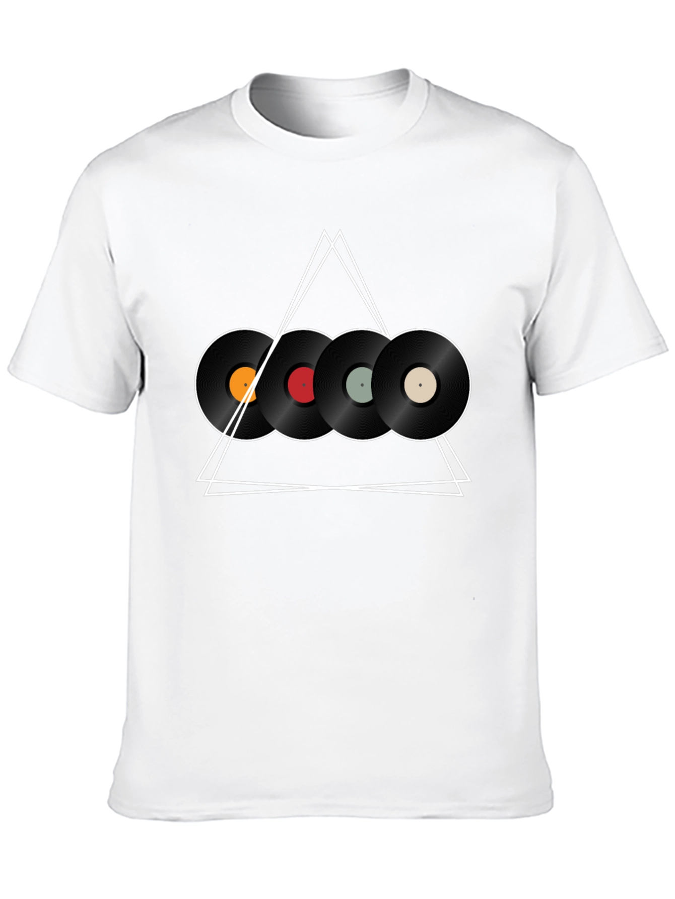Vinyl Record Triangle Graphic Tee