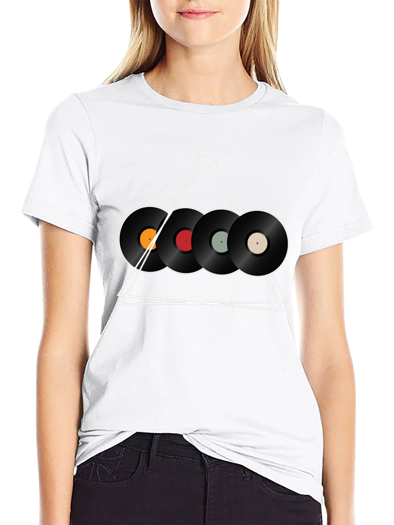 Vinyl Record Triangle Graphic Tee