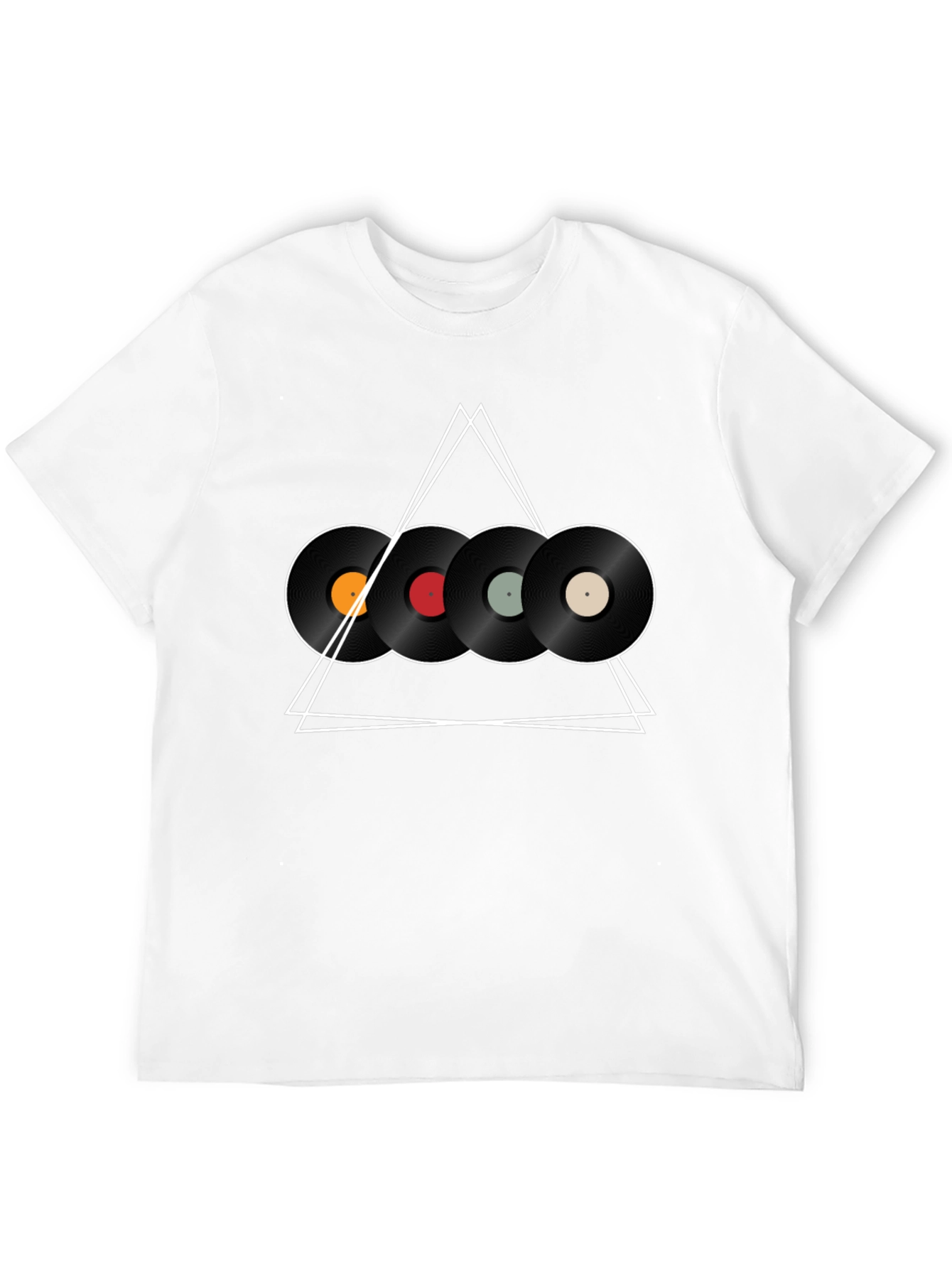Vinyl Record Triangle Graphic Tee