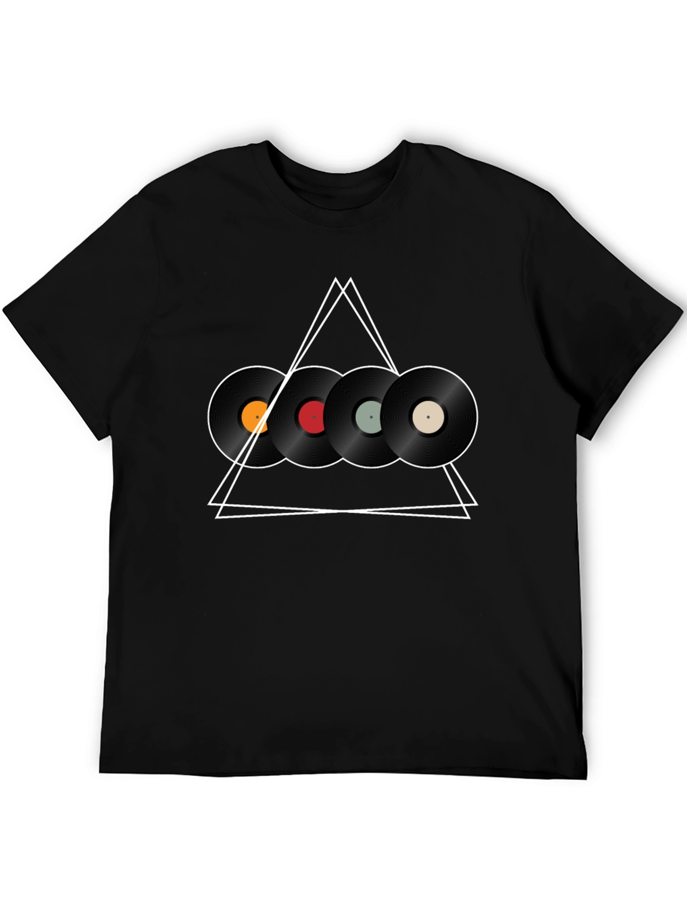 Vinyl Record Triangle Graphic Tee