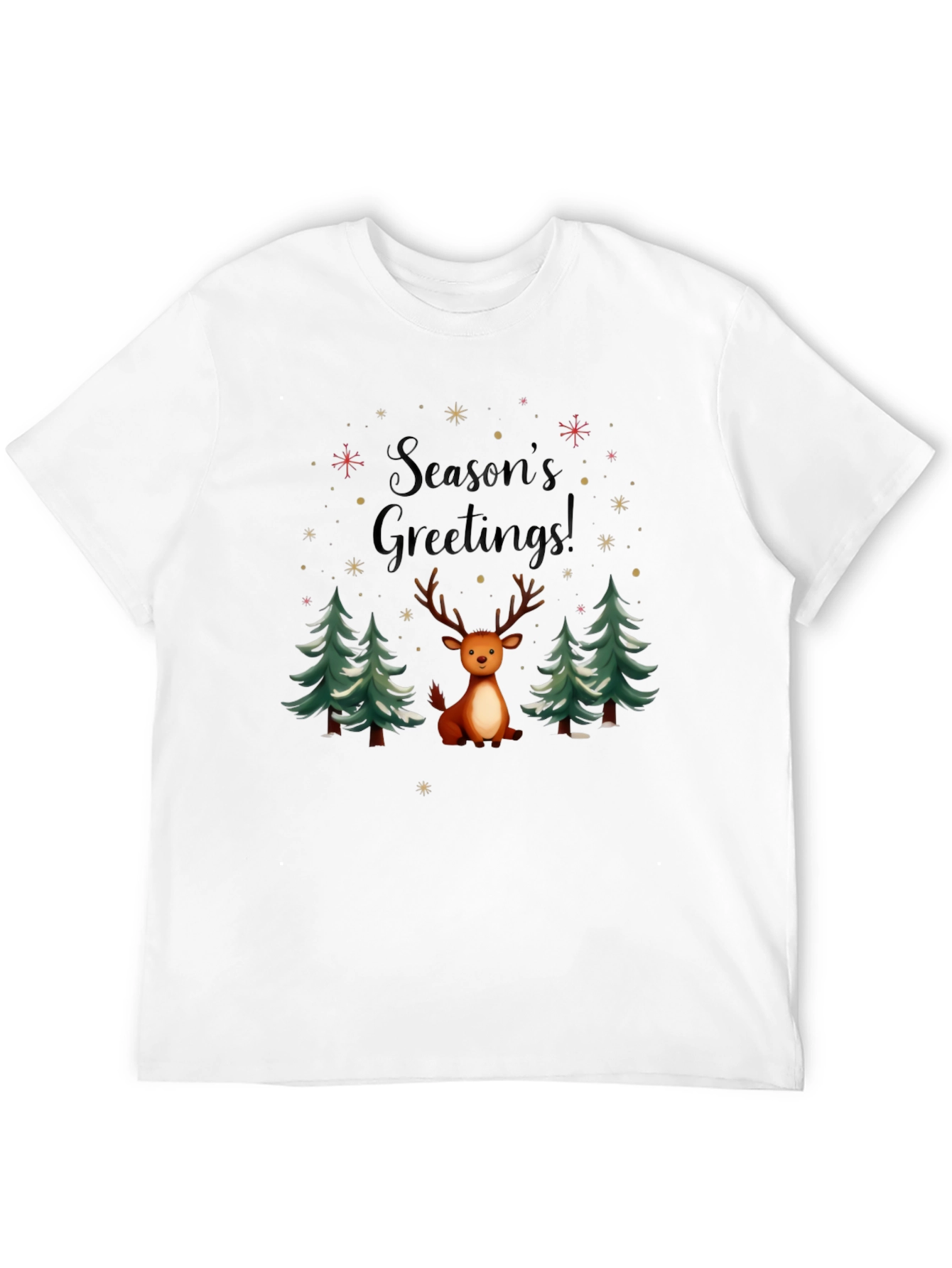 Seasons Greetings Reindeer Holiday T-Shirt