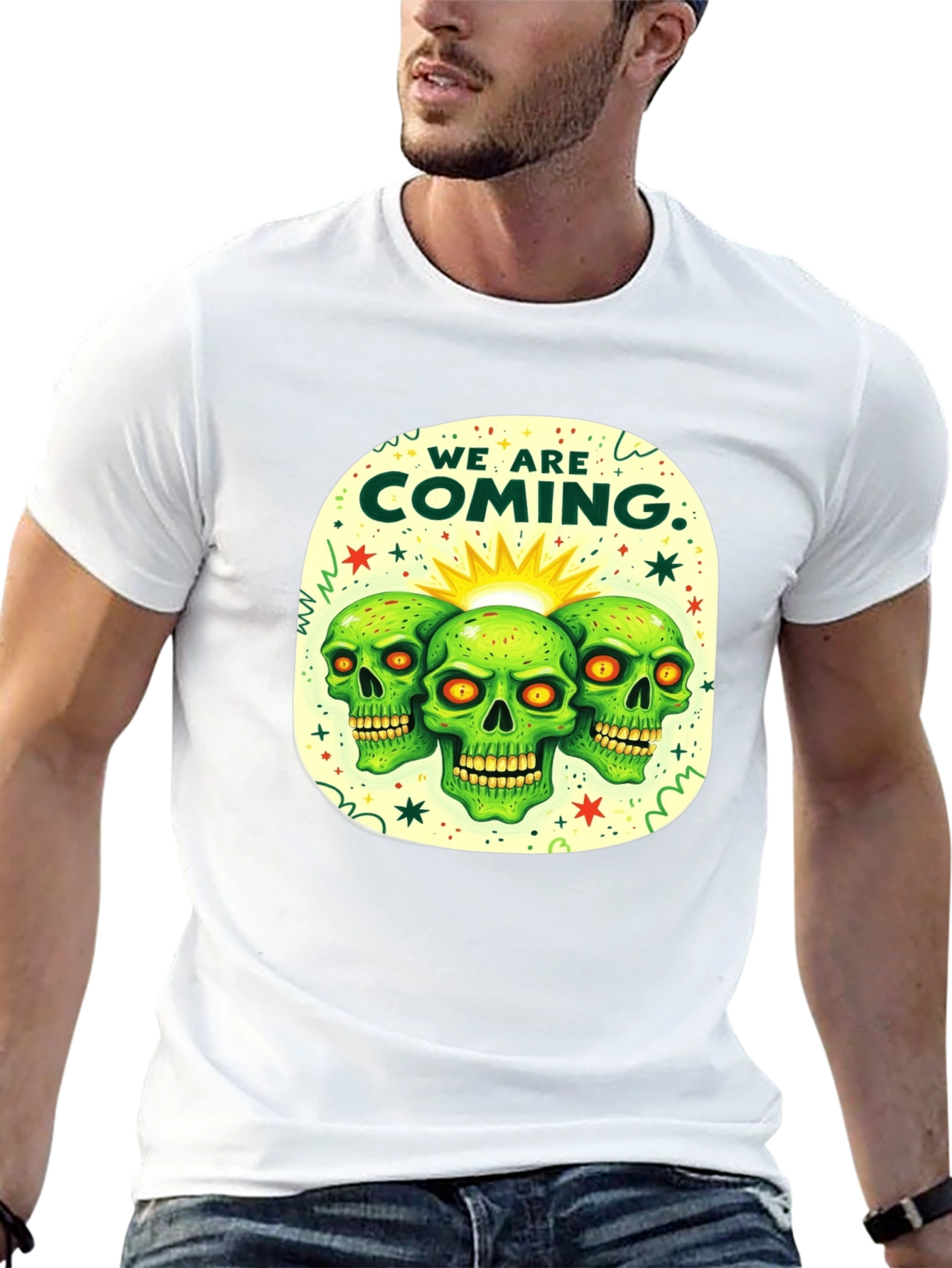 Skull Graphic Tee - We Are Coming T-Shirt
