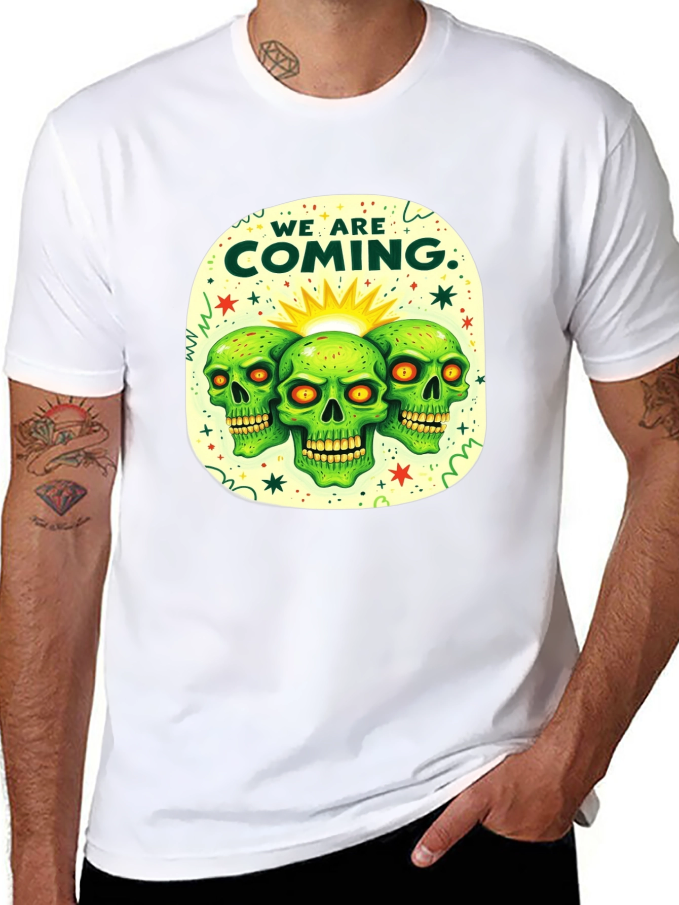 Skull Graphic Tee - We Are Coming T-Shirt