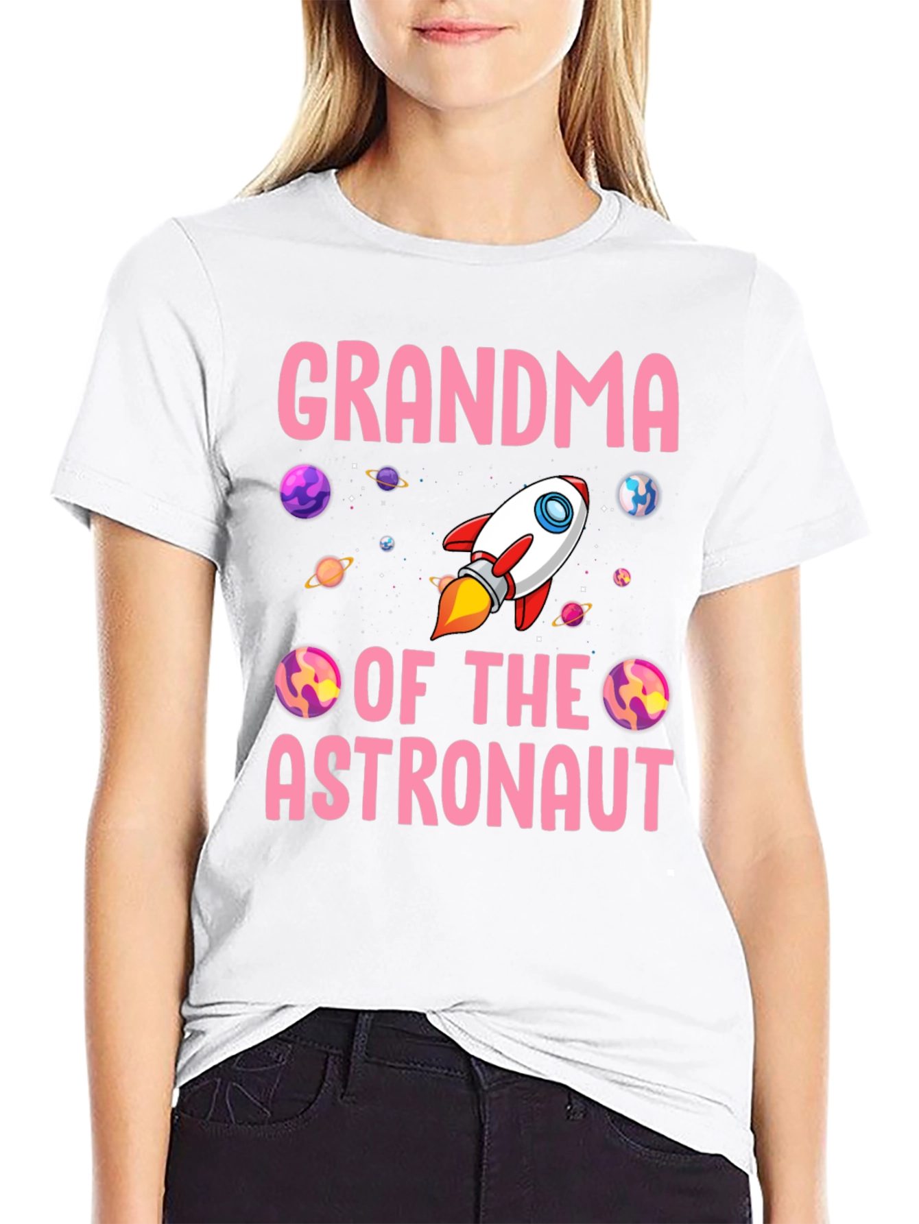Grandma of the Astronaut T-Shirt - Space Rocket Design