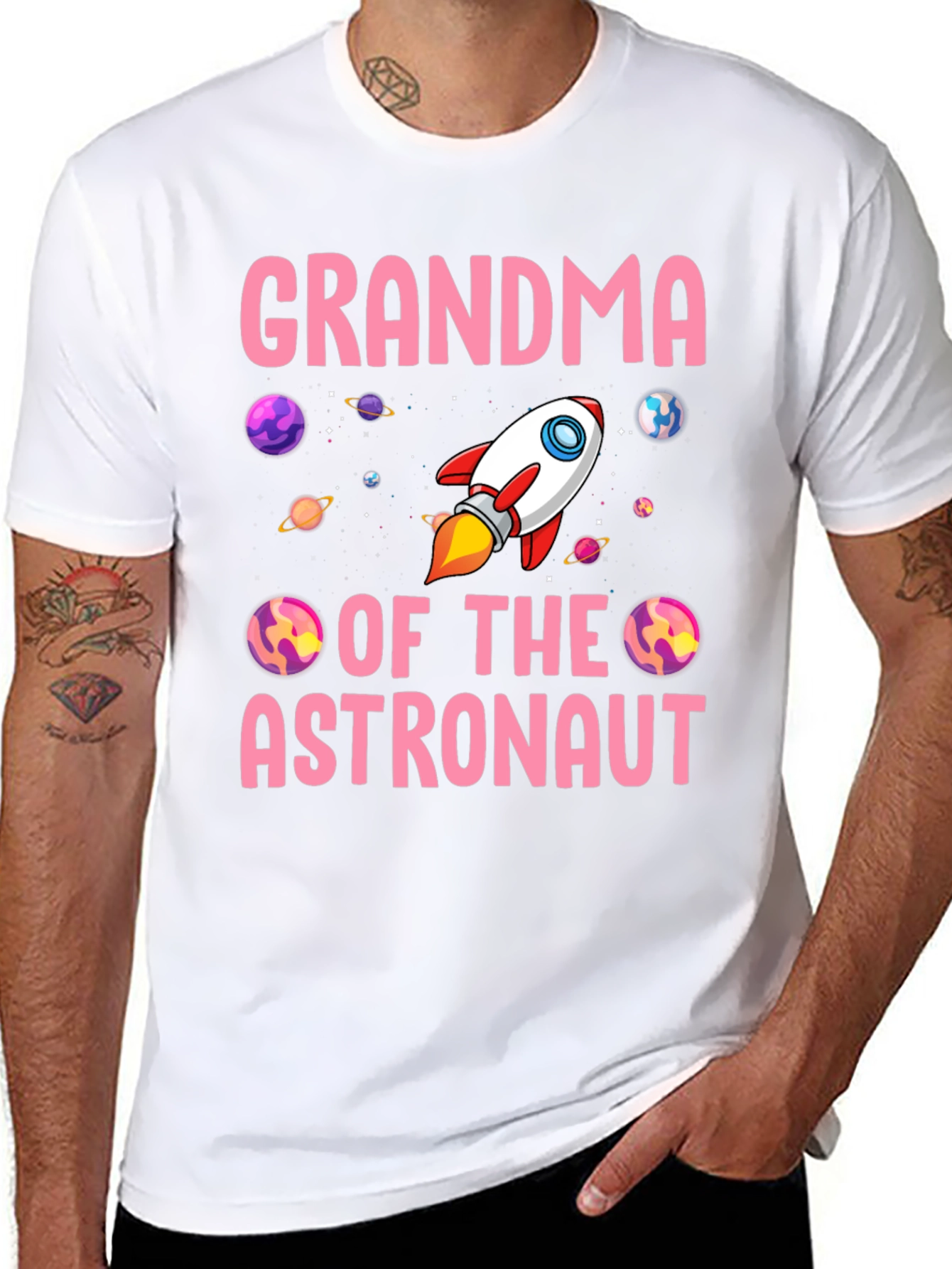 Grandma of the Astronaut T-Shirt - Space Rocket Design